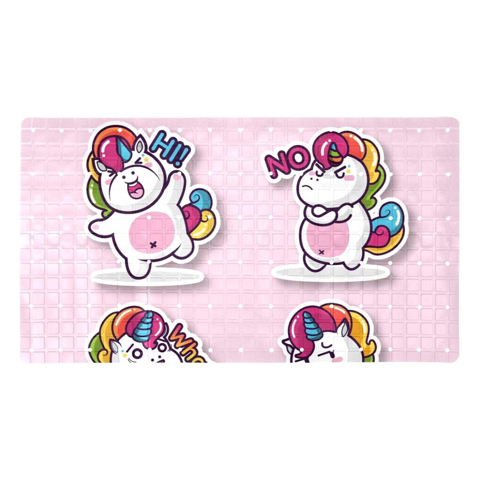 Tapis de bain pour baignoire licorne rose pour le bain des enfants