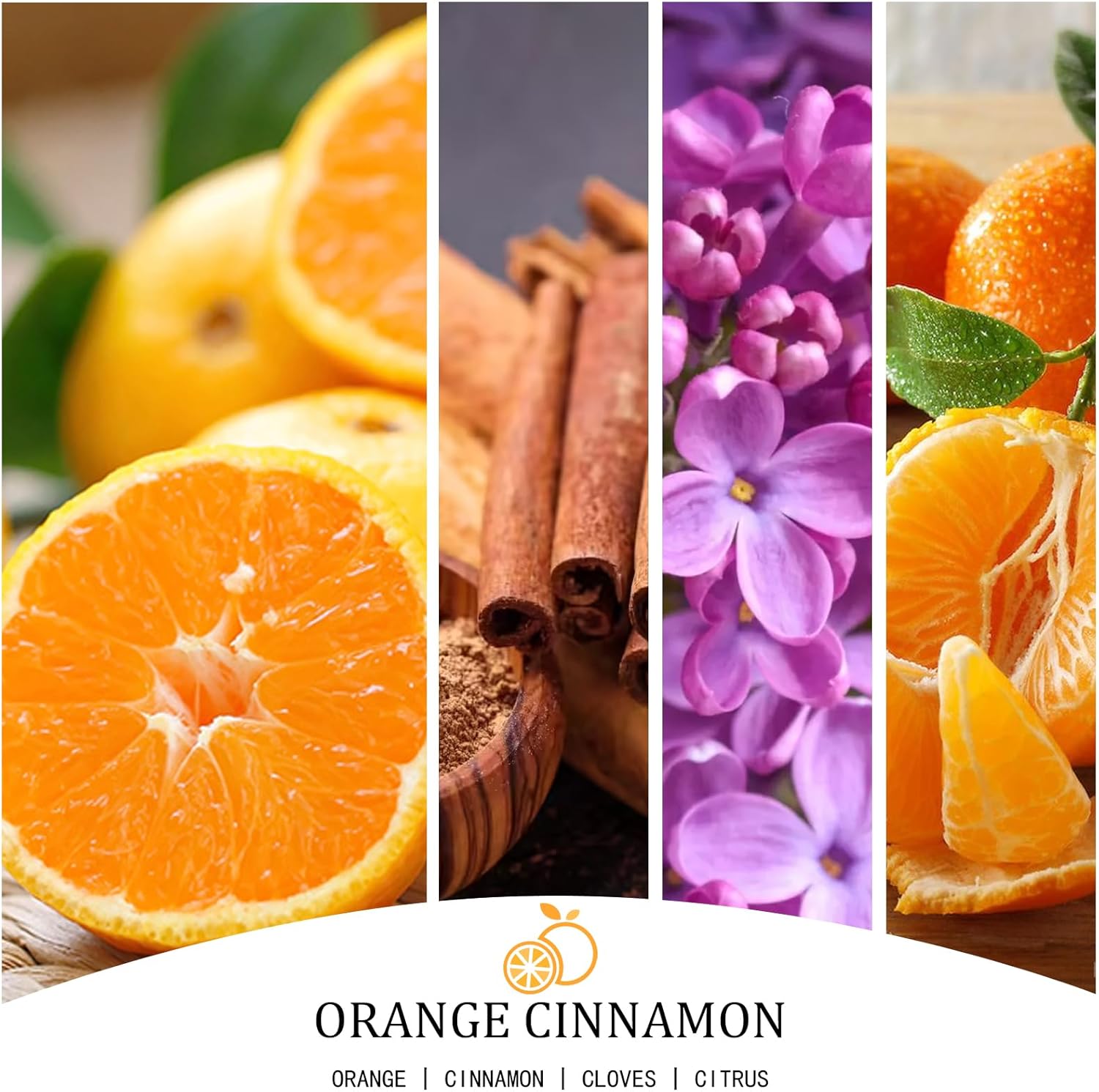 Large Fall Candle Orange Cinnamon Scented, 4 Wick Natural Soy Candles for Home Scented, 30oz Big Autumn Candle Long Lasting, Home Aromatherapy Candles Housewarming Gift for Women Men - Image 2