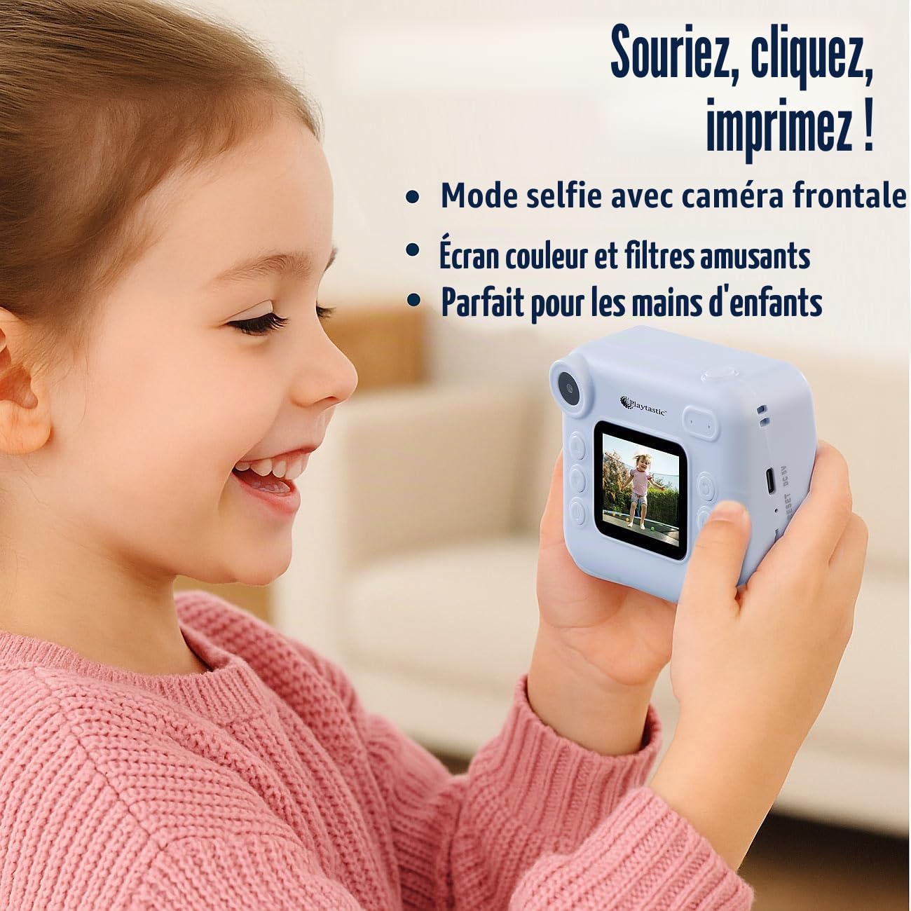 Appareil photo instantané pour enfant DV-50.kids - coloris bleu [Playtastic]