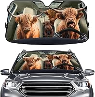 Vista 38 de GENANY Parasol Divertido para Parabrisas de Pareja de Perros Golden Retriever Lindos para Coche SUV Camión (55x30 Pulgadas), Parasol