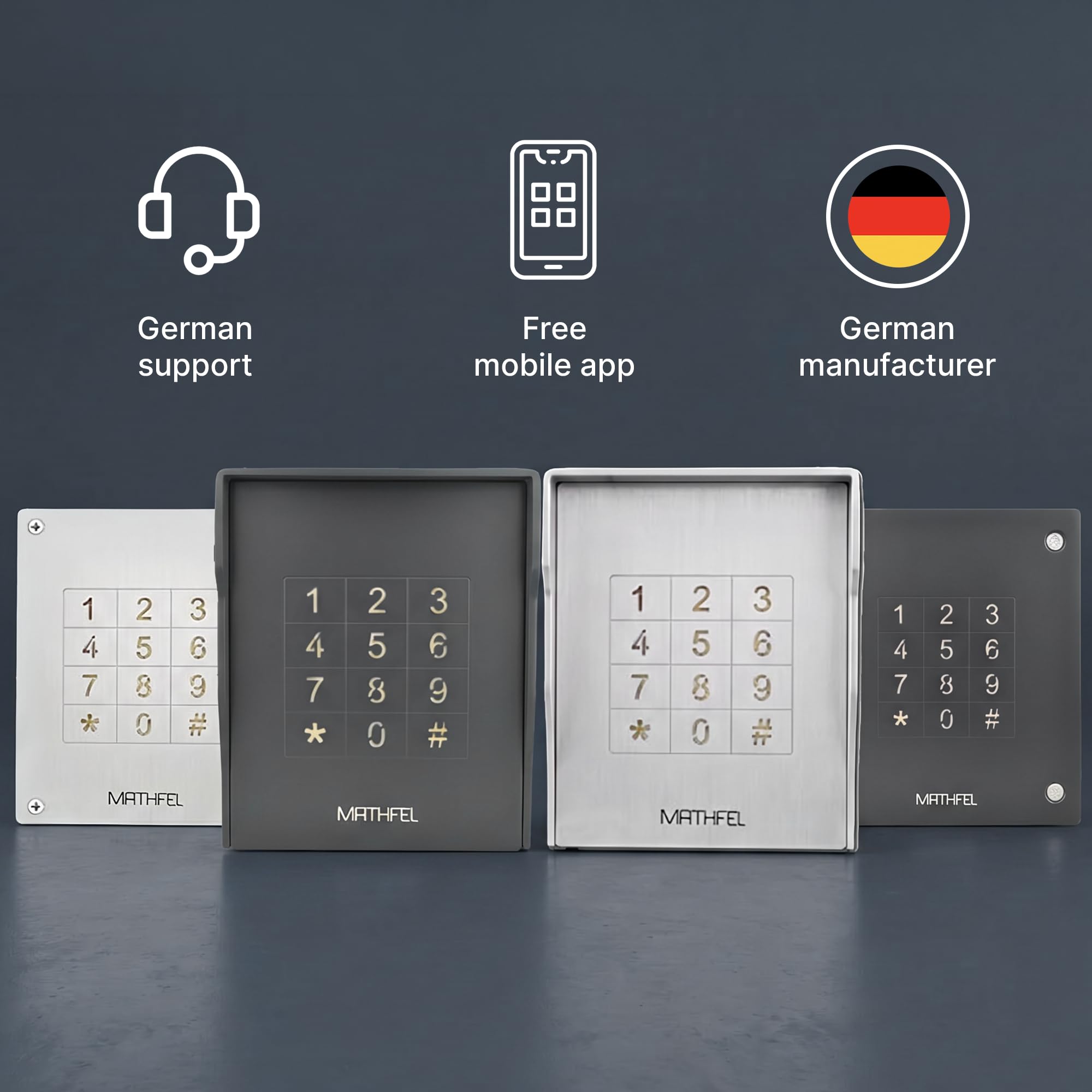 MATHFEL Smart Lock cerradura electrónica para puerta de entrada, cerradura con código resistente a la intemperie, IP66, abrepuertas con código, cerradura inteligente, cerradura automática AC230