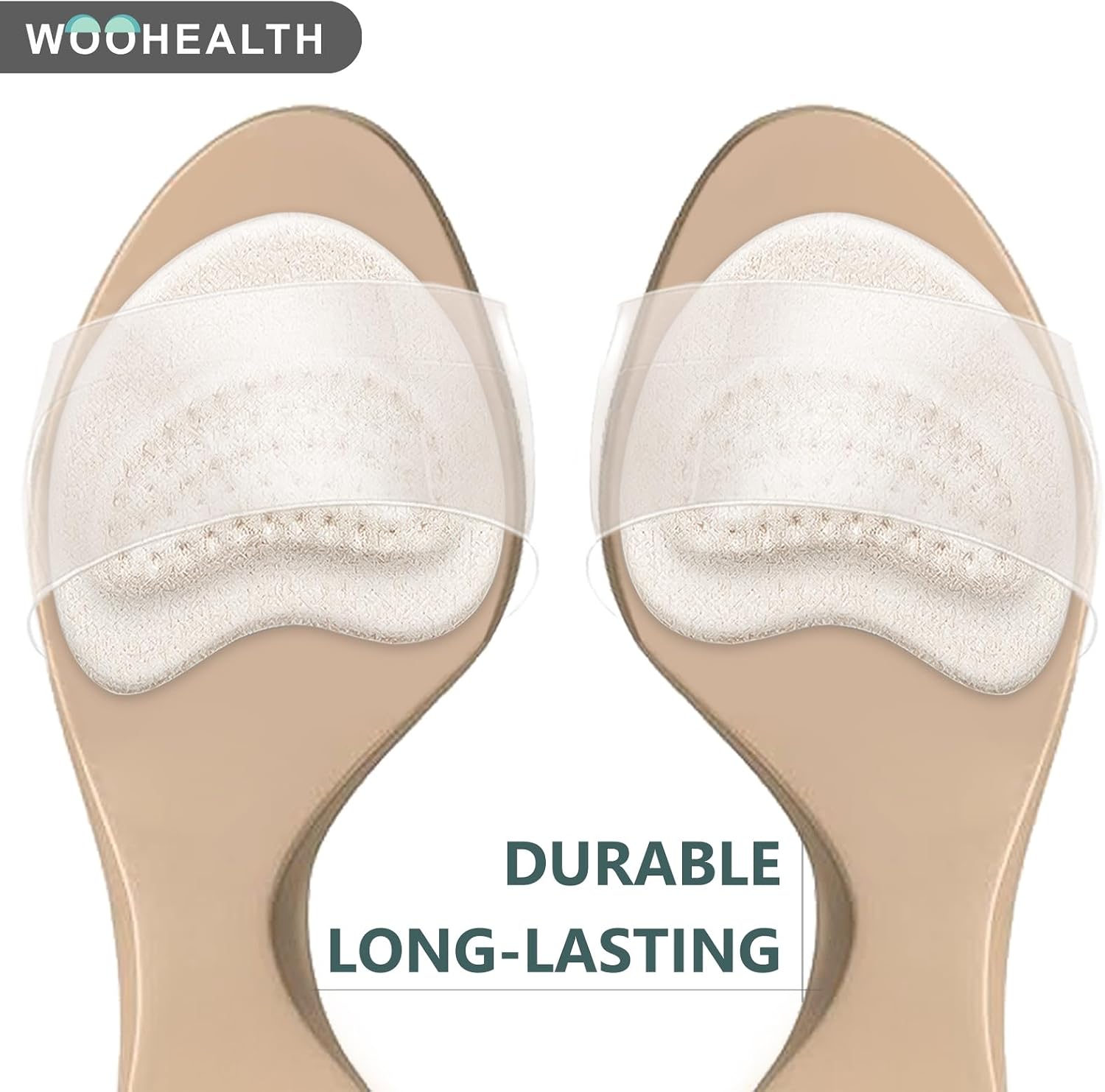 Metatarsal Pads for Women, Ball of Foot Cushions (4 Pairs Foot Pads) for Morton's Neuroma, Callus, Metatarsalgia & Forefoot Pain Relief (Apricot)