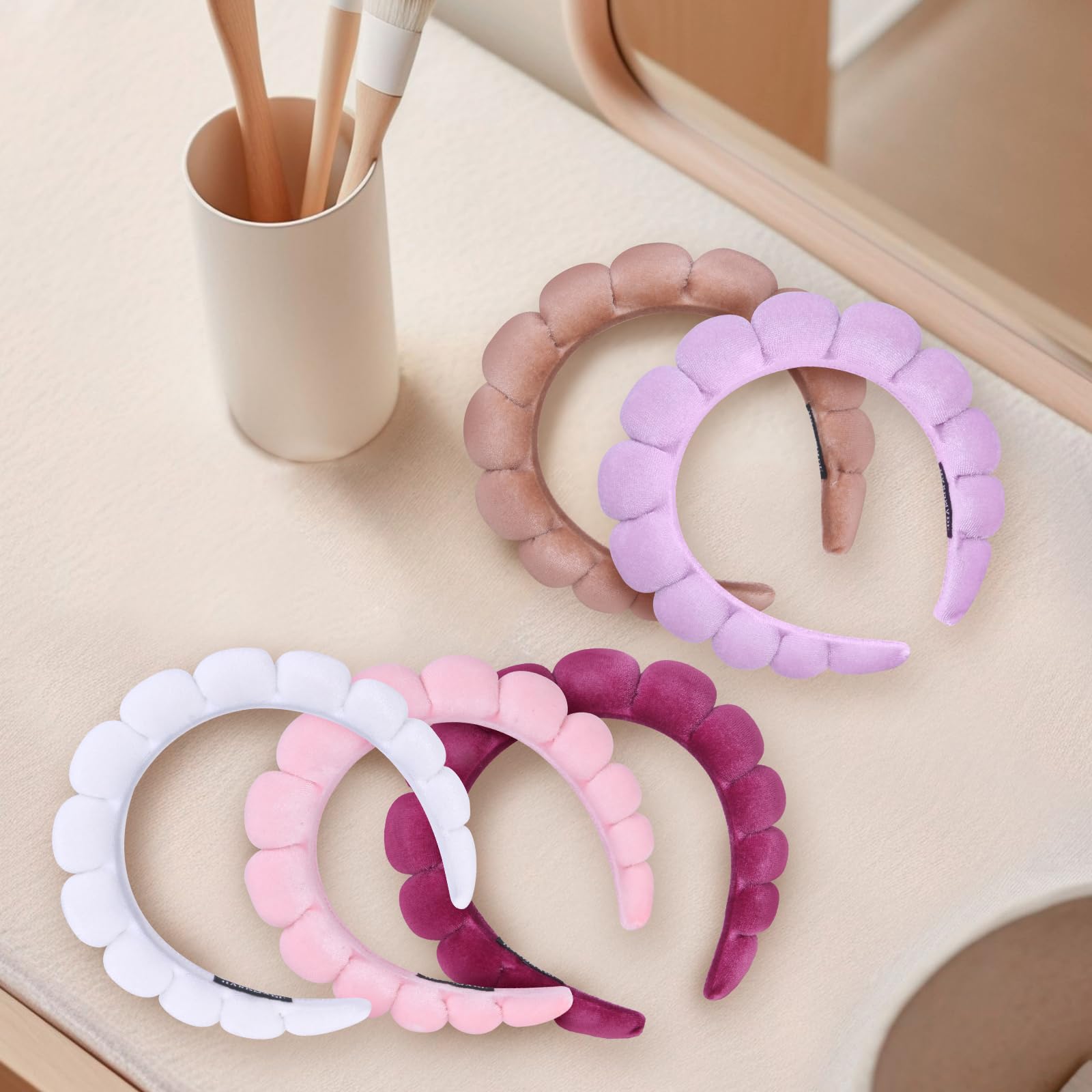 Amazon.com : RAISEY 10 Pcs Velvet Cloth Spa Headbands for  display picture 1