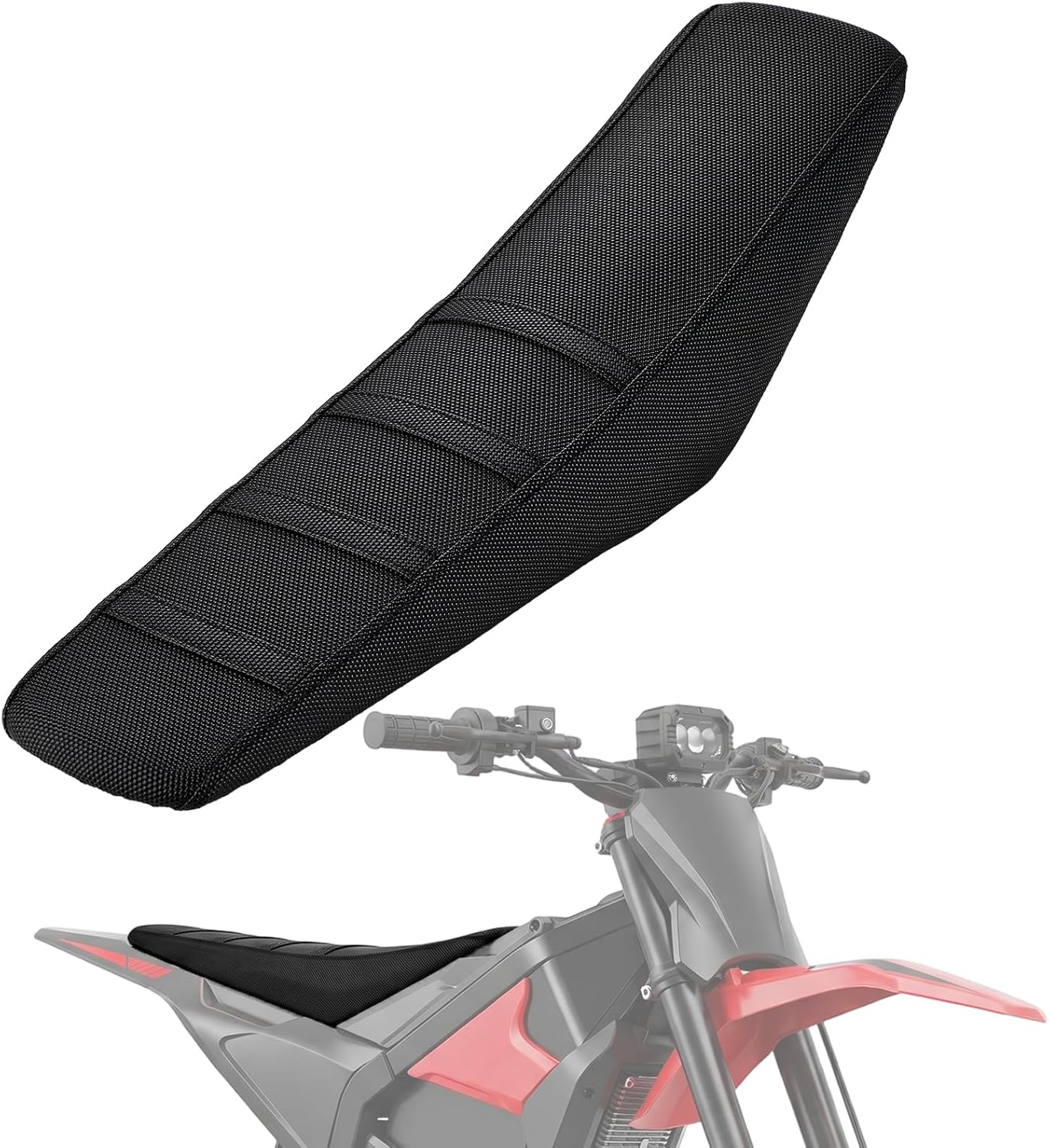 E Dirt Bike Seat Cover for Yozma in 10 - Blue Stripes