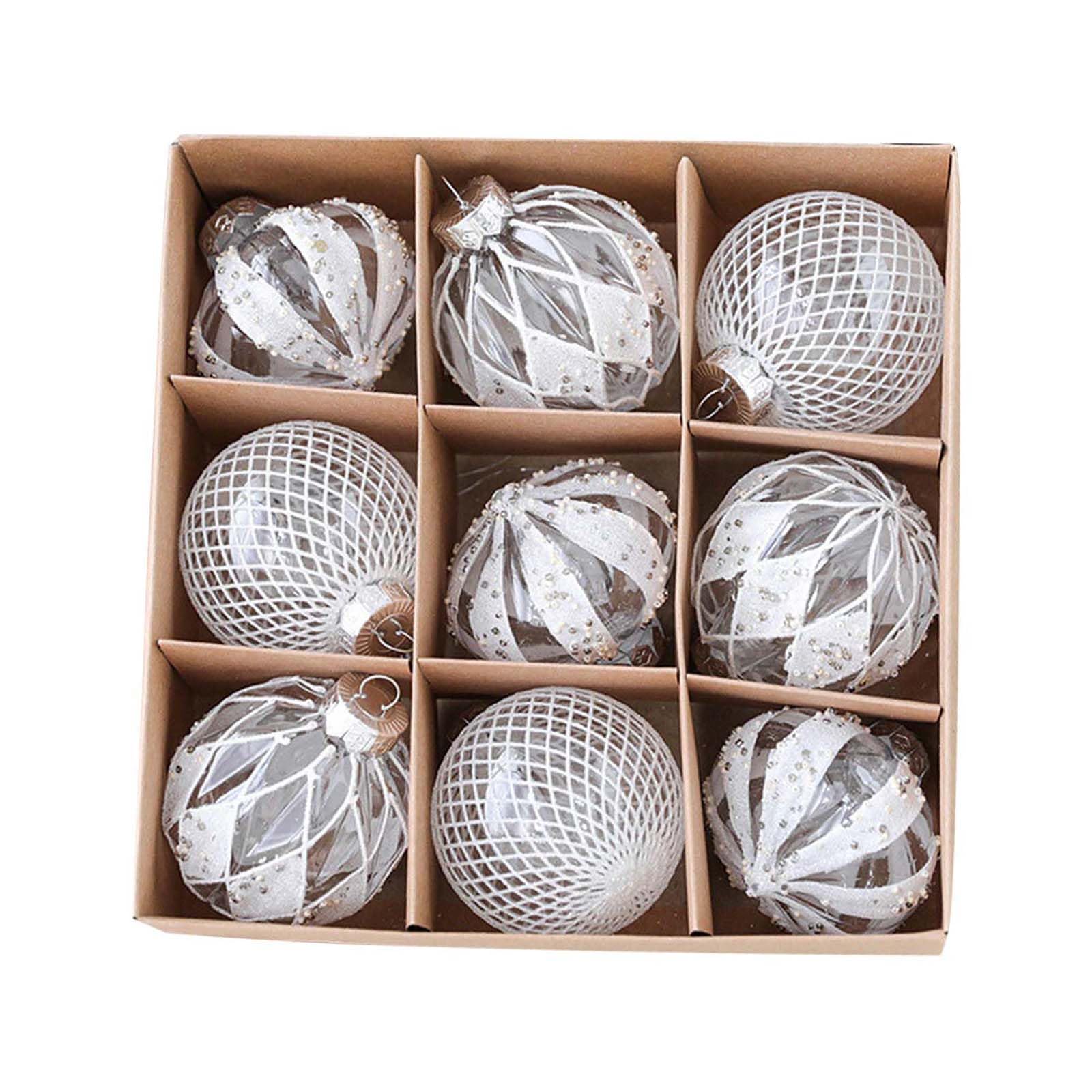 Boules de Noël peintes suspension festive pour décoration de mariage et maison