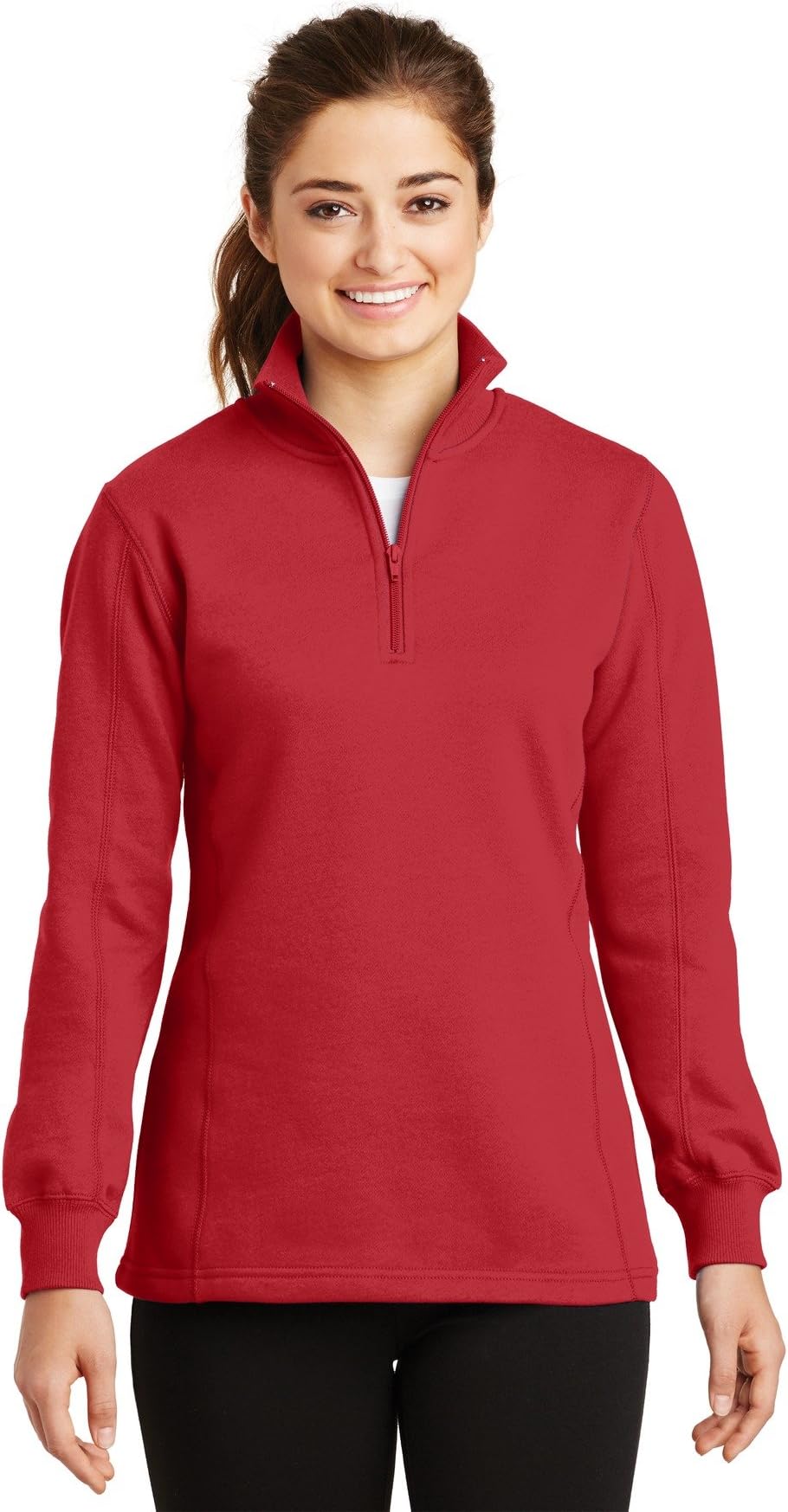 SPORT-TEK Ladies 1/4-Zip Sweatshirt. LST253