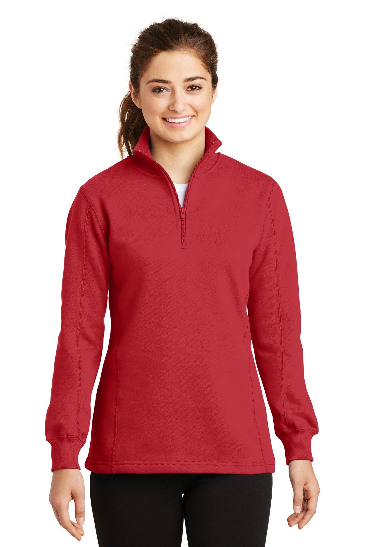 SPORT-TEK Ladies 1/4-Zip Sweatshirt. LST253
