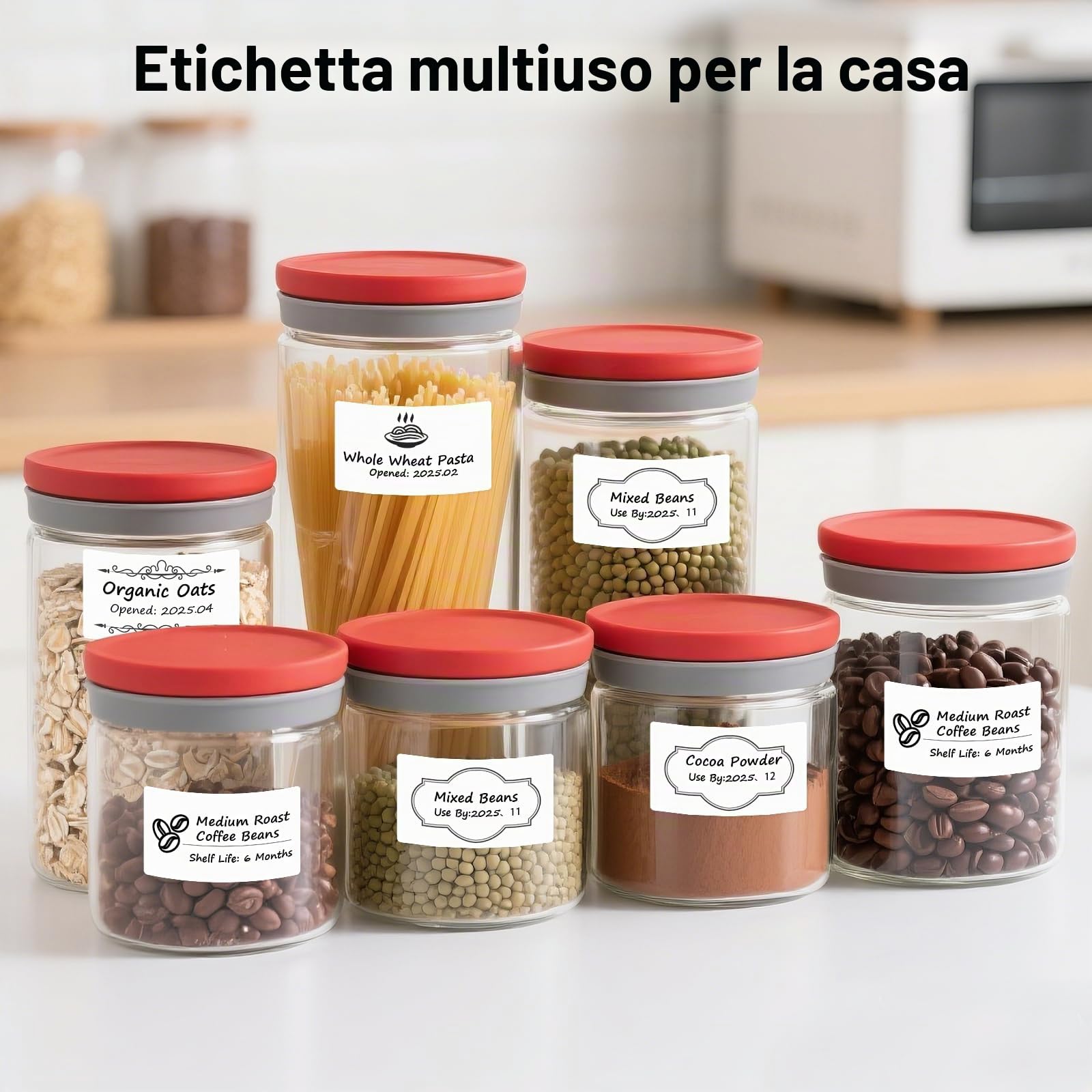 ORGBRO Etichette Termiche Autoadesive per Z3 Stampante Termica | Etichette Rettangolari per Supermercati e Piccole Imprese, 40 X 30 mm, 230 Etichette/Rotolo, 3 Rotoli, Nero su Bianco