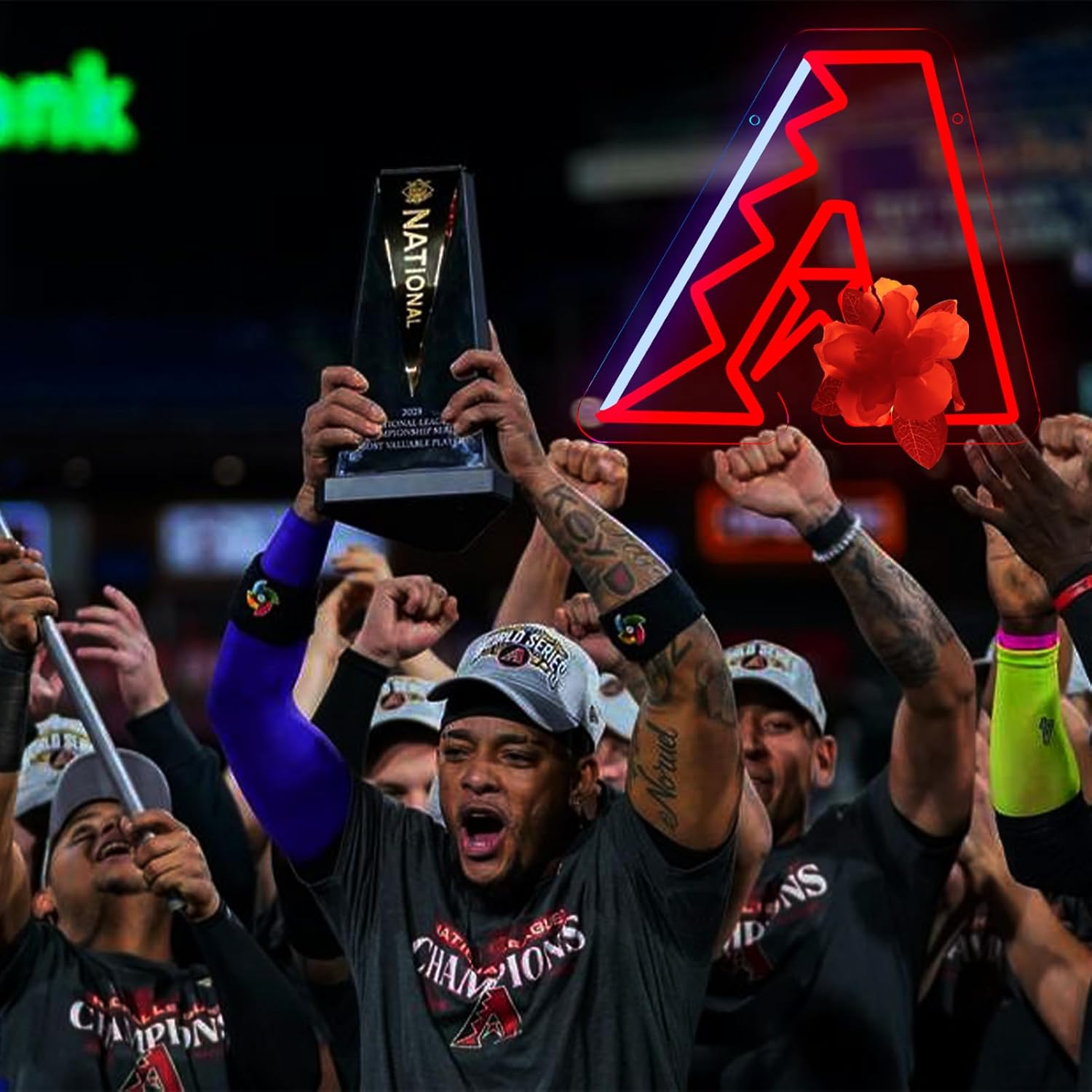 Balanar Team Logo Baseball Neon Sign For Wall Decor,Dimmable Neon Lights for Bedroom Man Cave Birthday Party, Dorms, Office Wall Art and Game Room decor10.6 * 12.2inch - Image 6