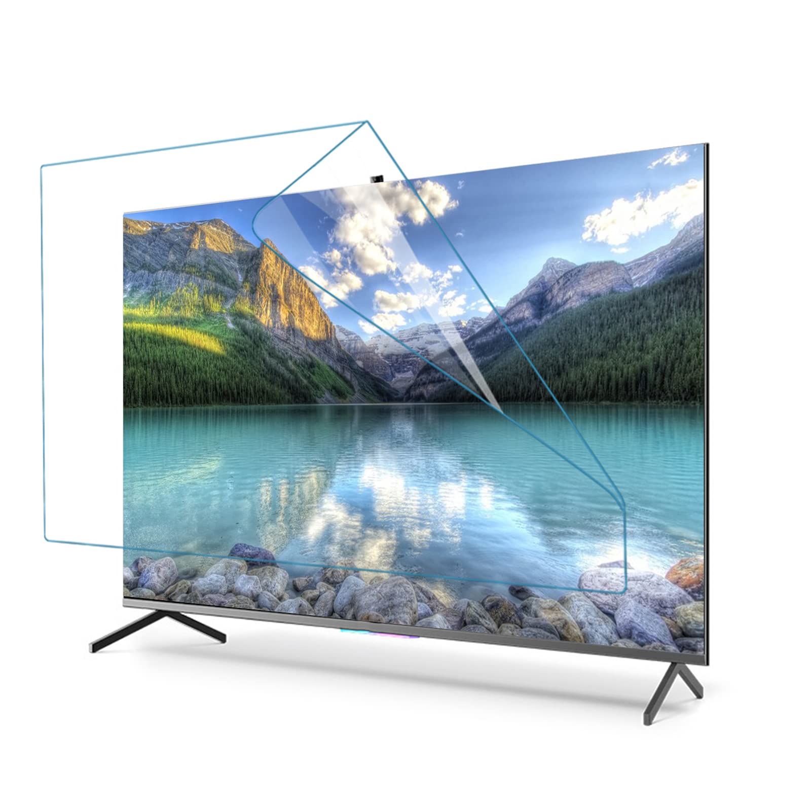 HAMIMI 43-55 Pulgadas TV Película Protectora De Pantalla, Bloqueo De Luz UV y Azul De 380 a 495nm, Alivie La Fatiga Ocular, para Monitor De Computadora Pc Antirreflejos,Matte-46in(1017X570) mm