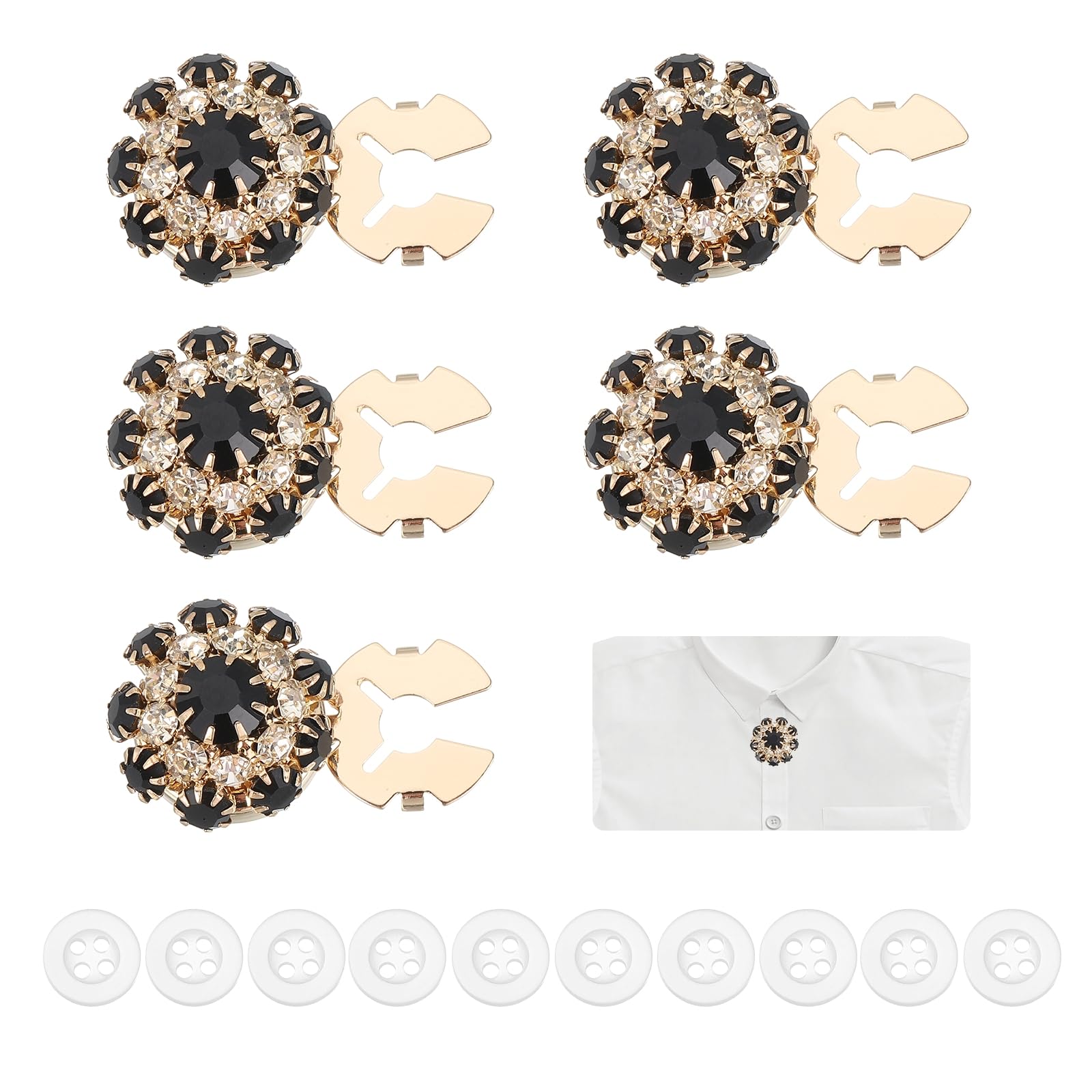 Cache-boutons en strass PATIKIL pour personnaliser vos chemises sans coudre