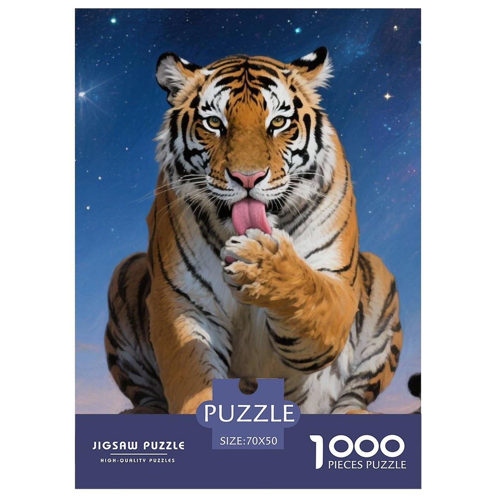 Tiger 1000 Puzzles Adults Kids Age Gifts Birthday Animal Unique Challenging & Brainteasing 70x50cm/1000pcs