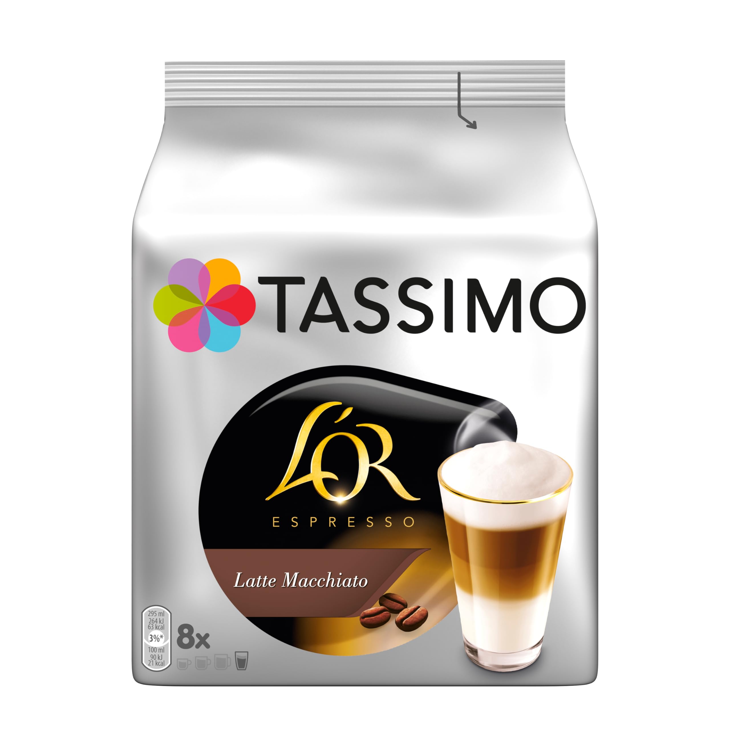 Tassimo Kapseln L'OR Latte Macchiato, 5 x 8 Pads, 40 Kaffeekapseln