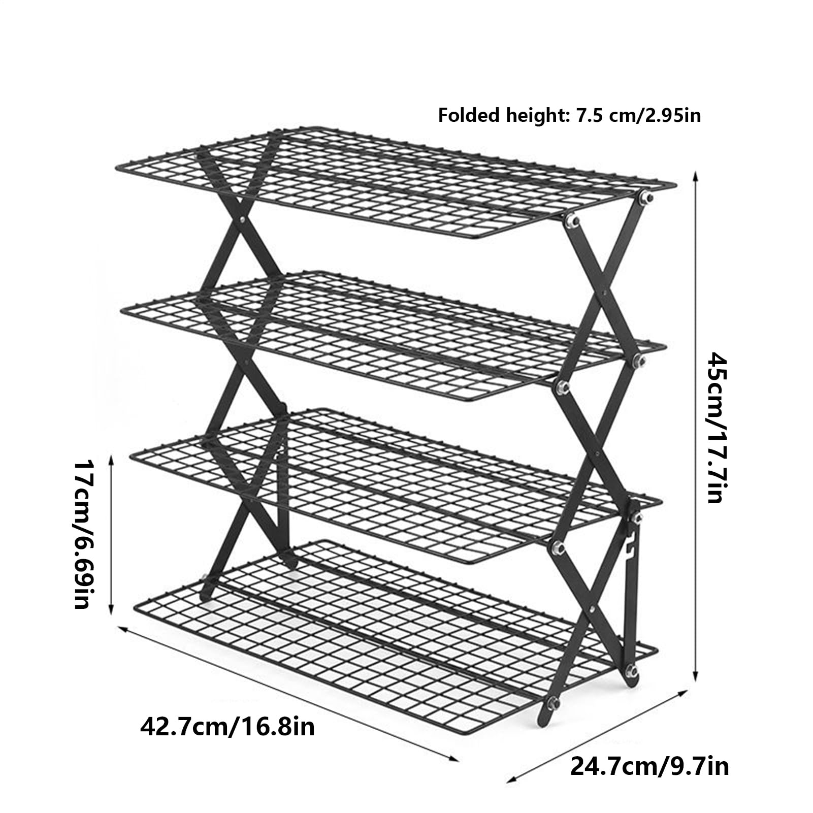 Grilles de Refroidissement pour Pâtisserie Étagère De Cuisine Empilable 4