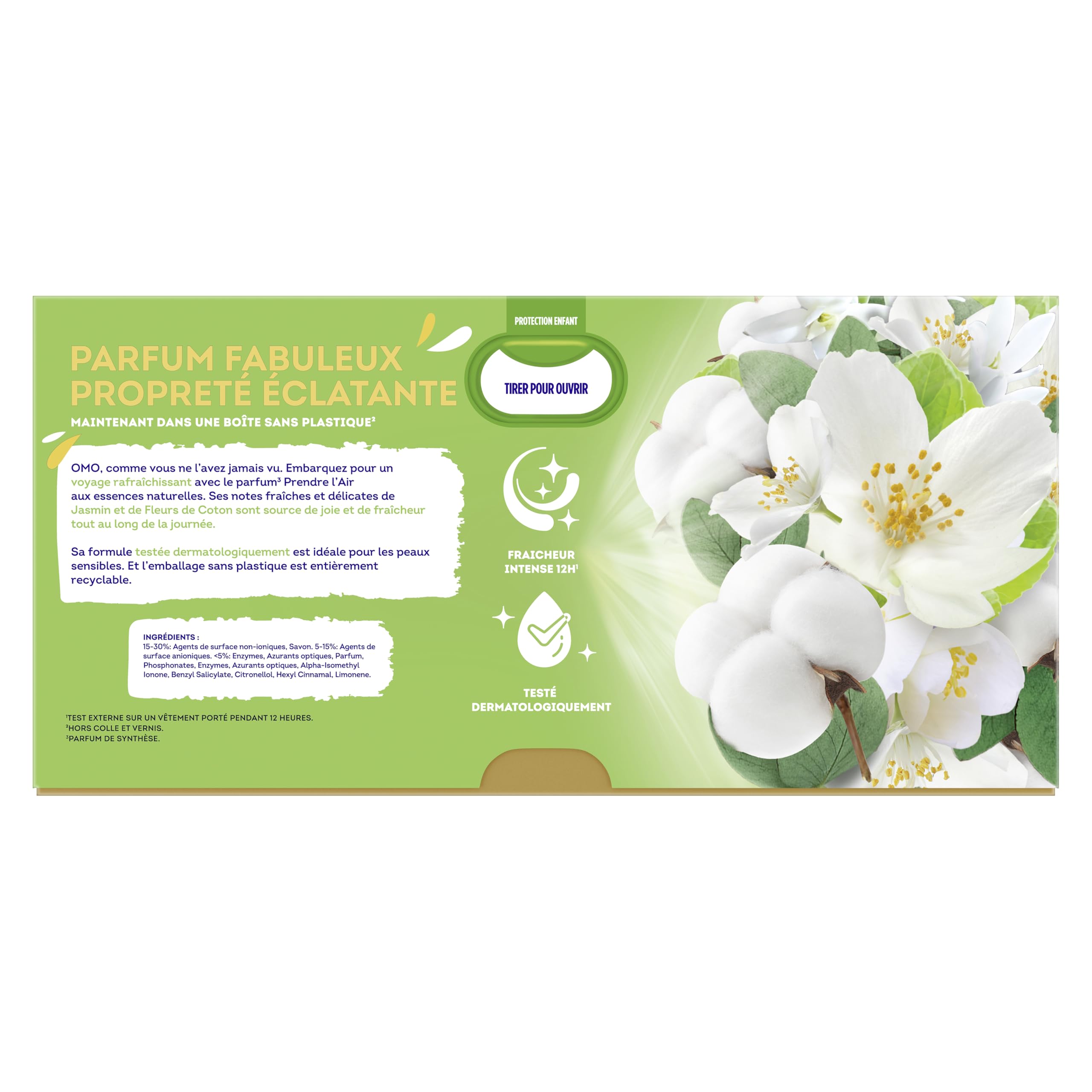 OMO - Lessive liquide en capsules 3 en 1 Prendre l'air - 87 lavages - Jasmin et Fleurs de Coton - propreté éclatante & parfum longue durée aux essences naturelles (lot de 3x29)