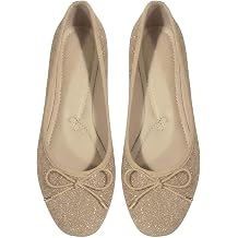 MakeMeChic Women's Bow Knot Polka Dots Ballet Flats