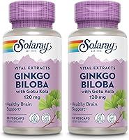 Vista 7 de SOLARAY One Daily Ginkgo Biloba Extracto de hoja Circulación sanguínea saludable, apoyo a la memoria y la función cerebral (60 cápsulas vegetales)