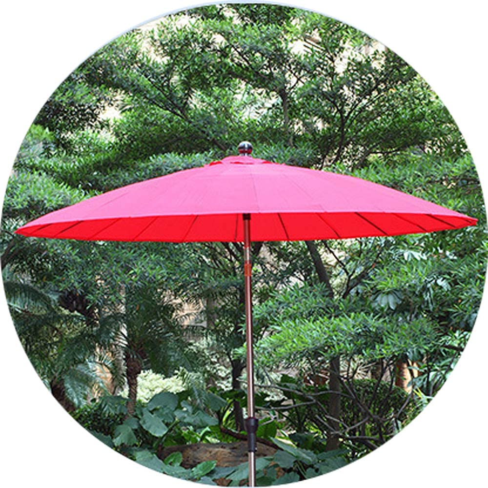 Sombrilla para terraza XJBTBA con mástil robusto de aluminio y manivela 7
