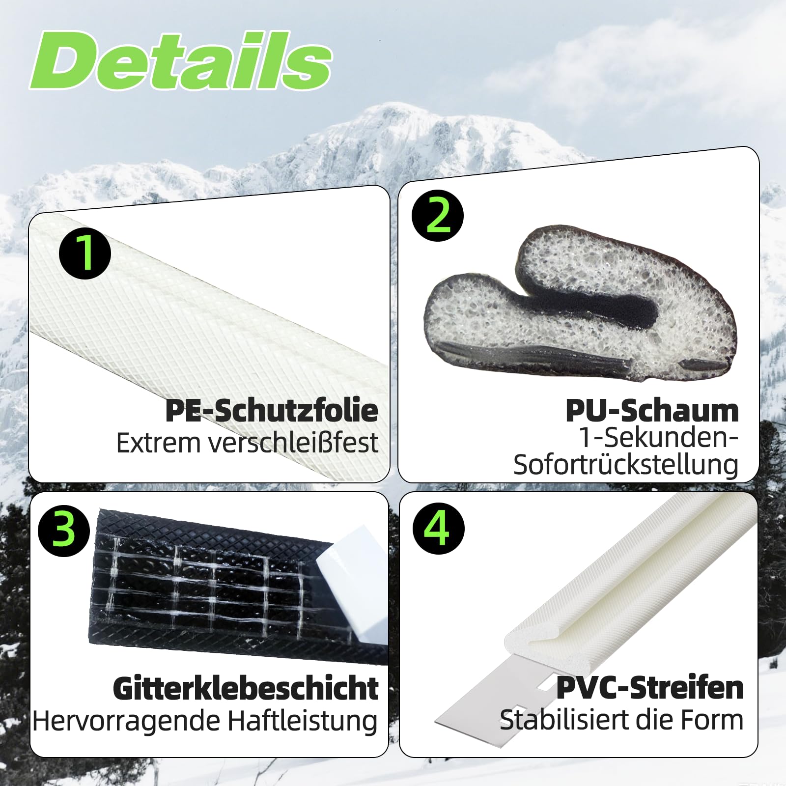 Fenster- Türdichtung Schaum Weiss