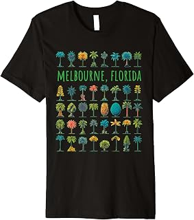 Melbourne Florida, USA, Palm Trees Design Premium T-Shirt