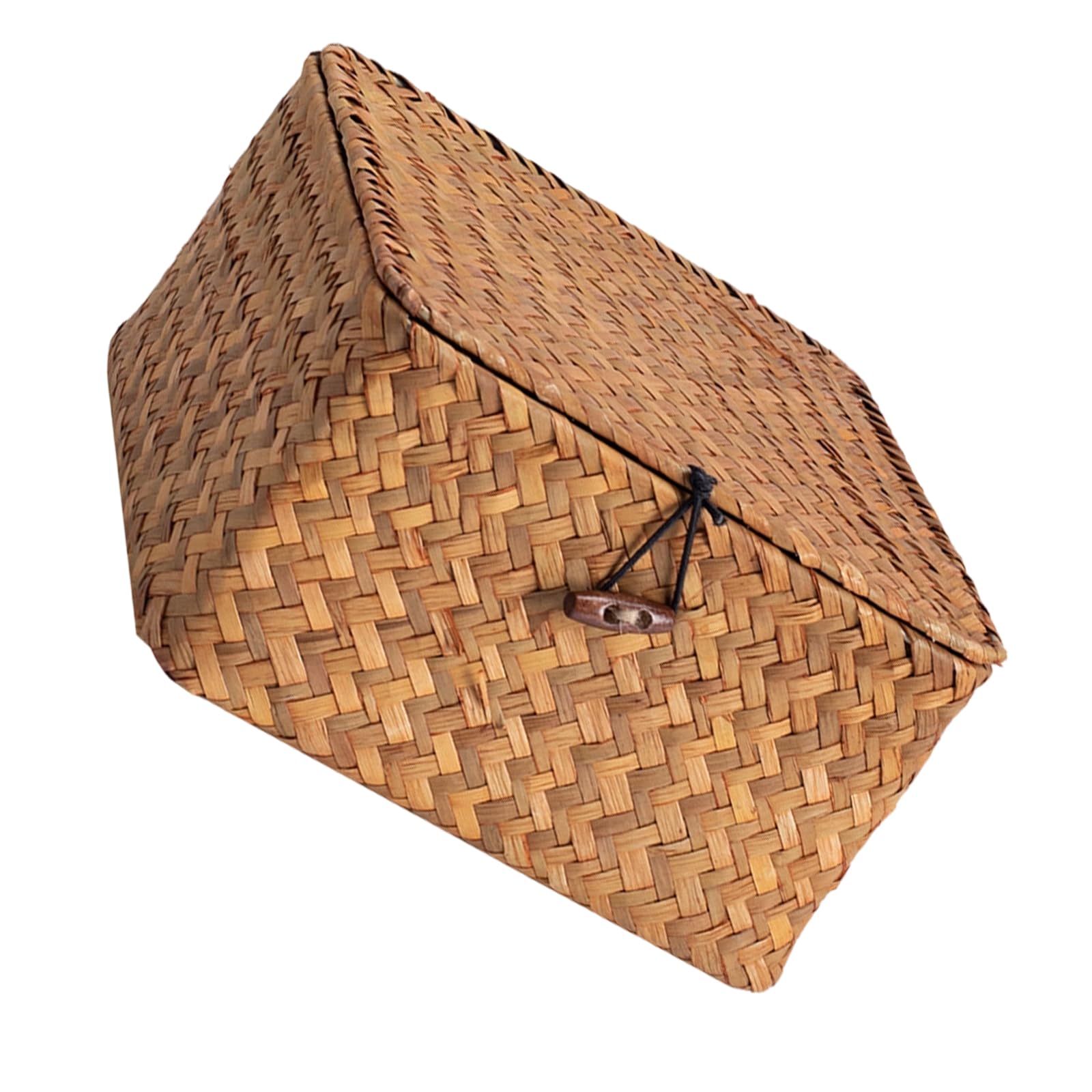 alloneslife Functional Covered Wicker Basket for Organizing Toy Clothes and Household Items Sustainable Breathable Materials Covered Basket