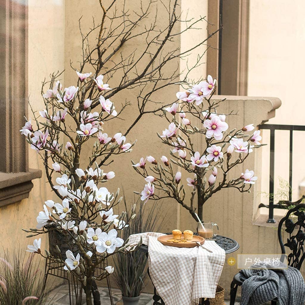 Fake Trees Sztuczne Drzewo Magnolia Dekoracja Domu Sztuczna Zielona Roślina Bonsai Rośliny Duża(170cm)