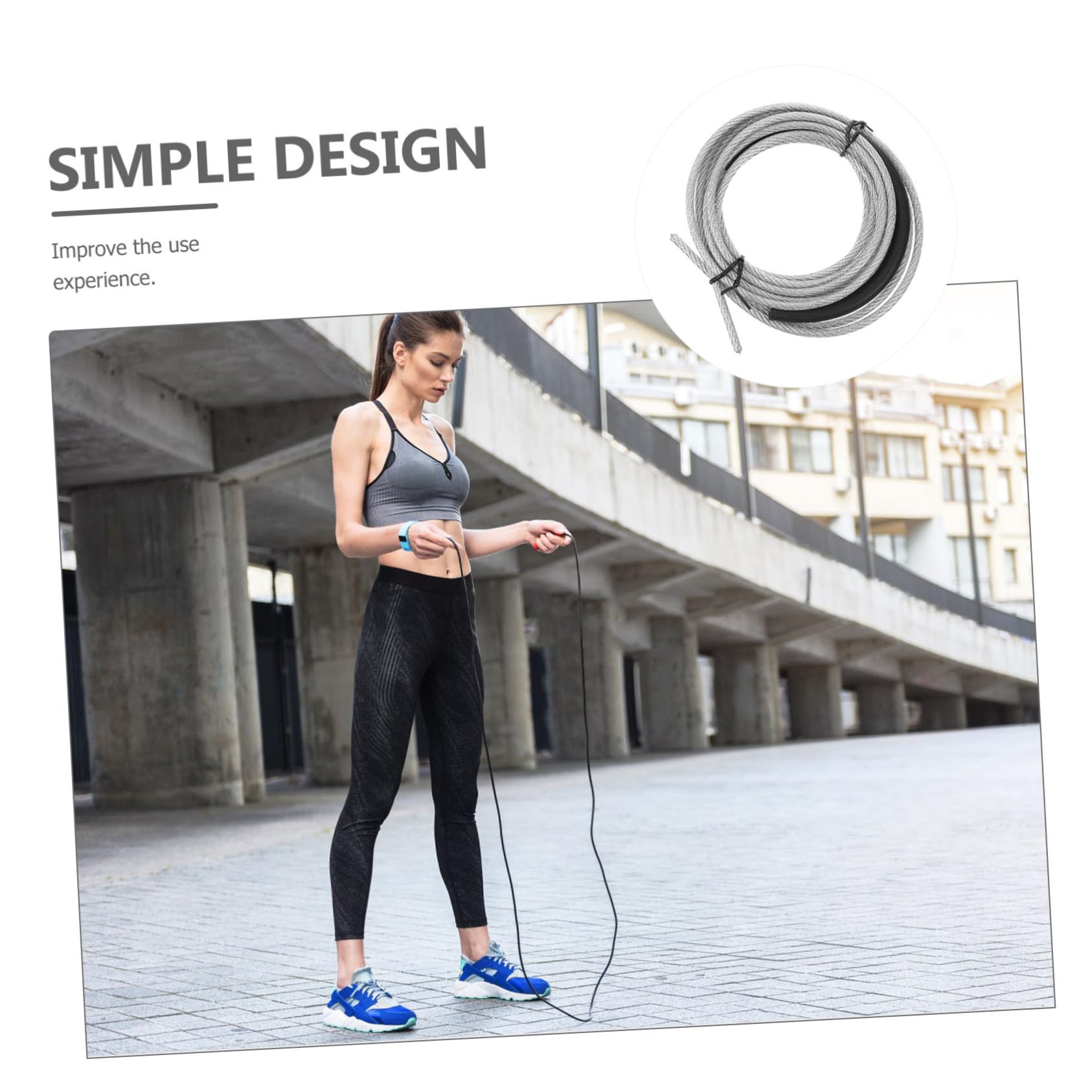 BESPORTBLE Cuerda De Saltar Cuerda De Repuesto Accesorios para Saltar La Cuerda Accesorios Deportivos Suministros De Fitness Equipo De Entrenamiento Cuerda Saltar Alambre De Acero