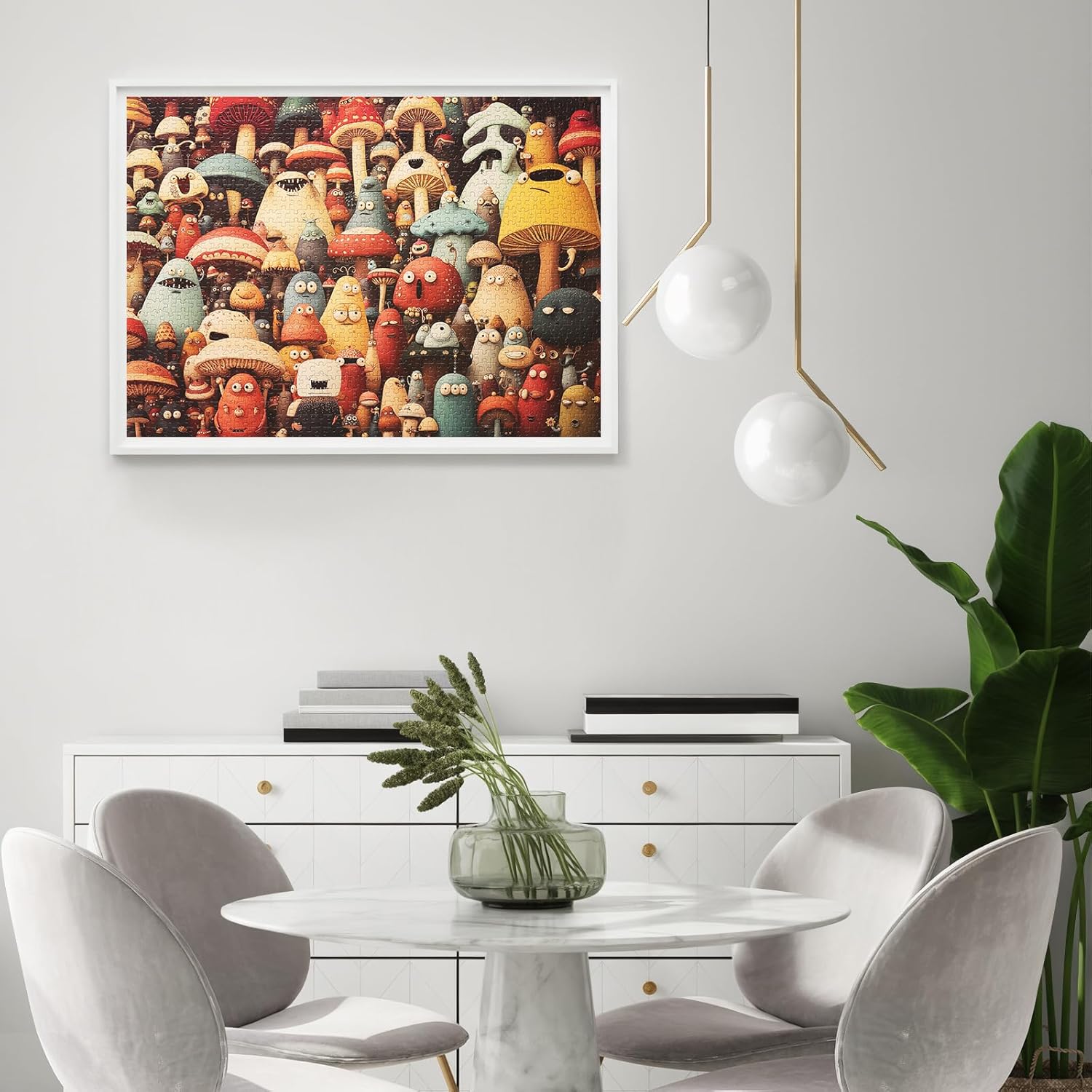 Jigsaw Puzzles for Adults 1000 Pieces, Funny Difficult Challenging Unique Puzzle for Game Night Family Home Decor, 20x27 Inches, Dense Monsters-1