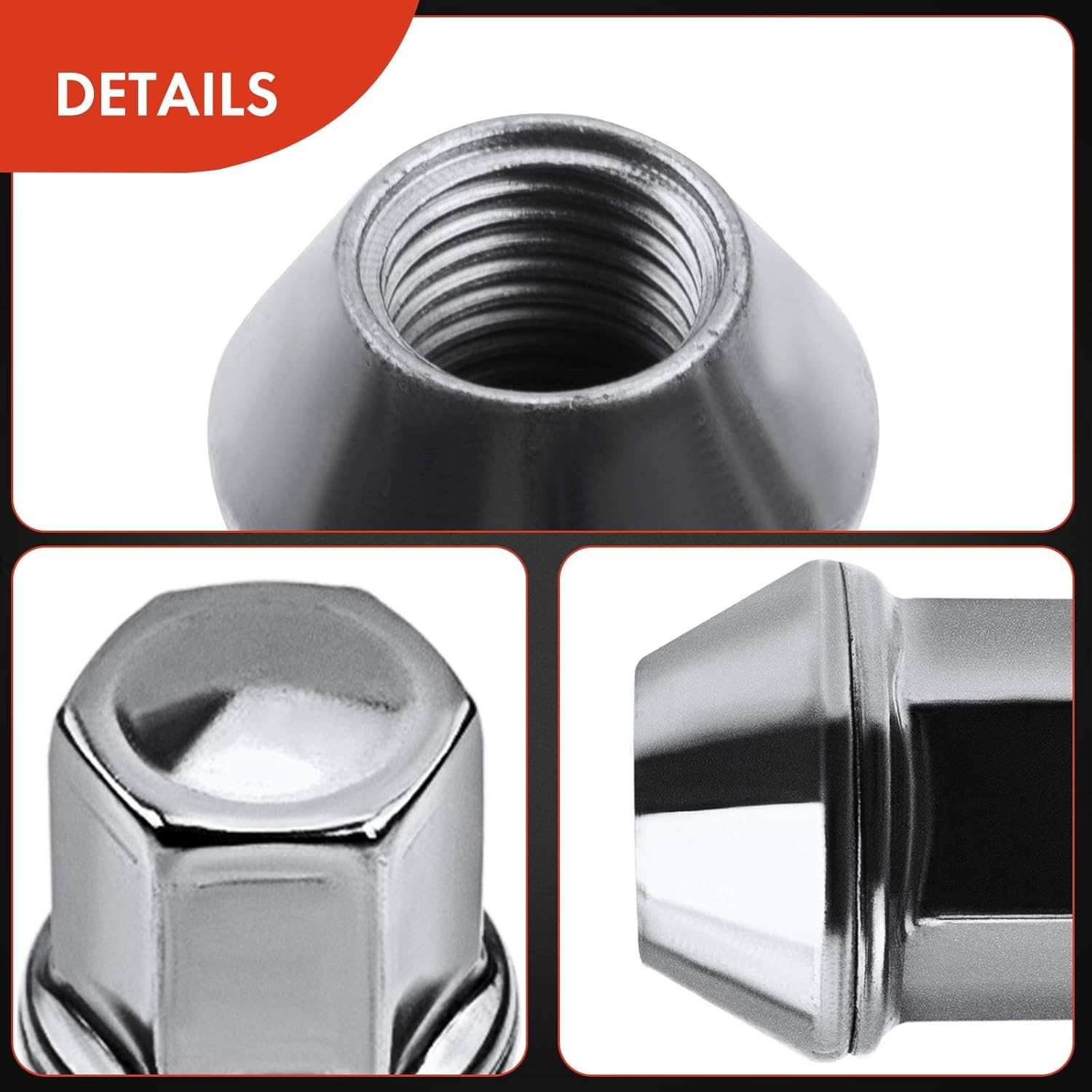 A-Premium Wheel Lug Nuts Compatible with Land Rover Range Rover Evoque Discovery Sport Jaguar F-Pace Front or Rear 10-PC Set