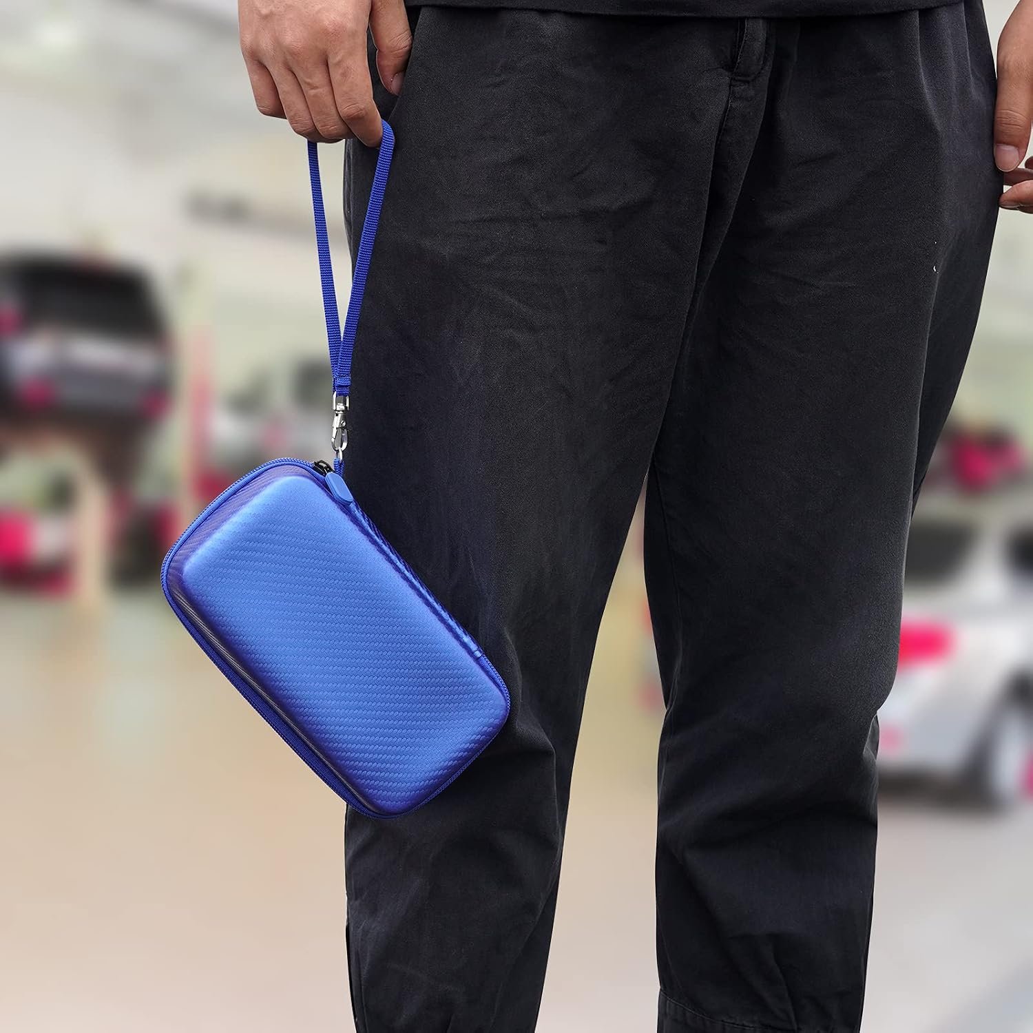 Case Compatible with Halo Bolt 58830/57720 mWh Portable Phone Laptop Charger Car Jump Starter, Battery Power Bank Holder for Jumper Cables, AC Outlet, Adapter,Not Fits for Air 58830(Box Only)-Blue