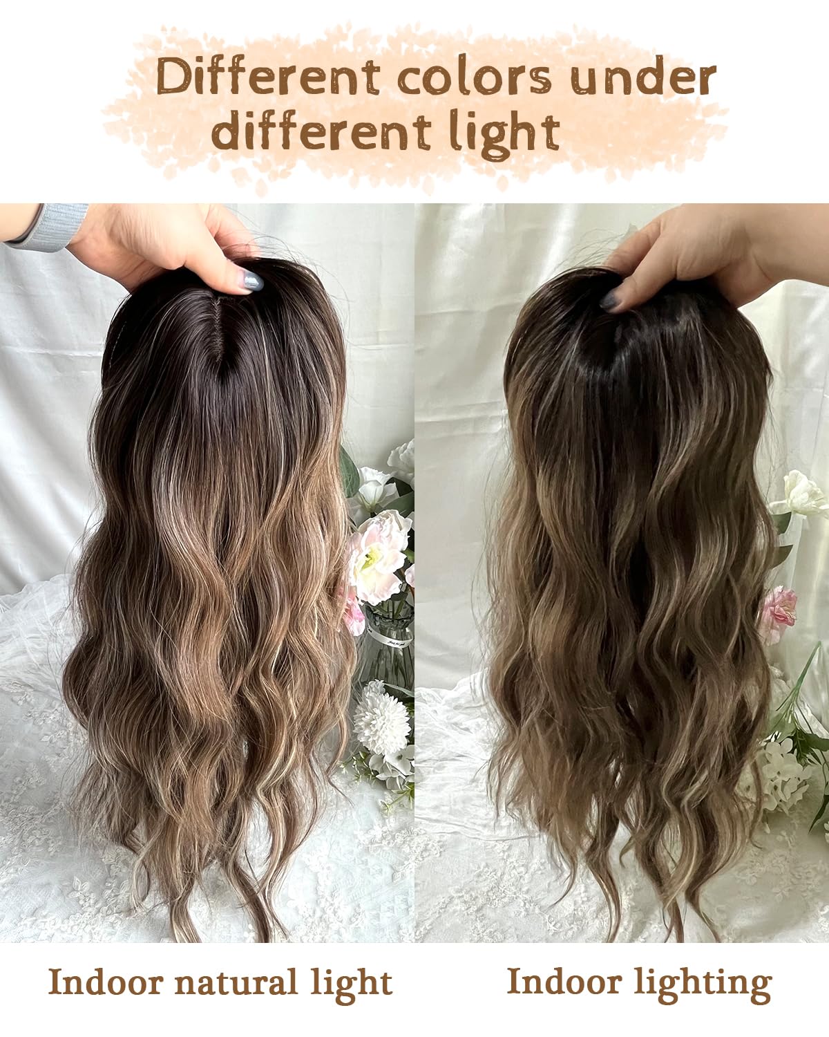 20-Inch Synthetic Hair Topper with Clips for Volume & Thinning Hair Amazon.com : PANEWAY Hair Topper 20 Inch Wavy Synthetic Clip  main image 2