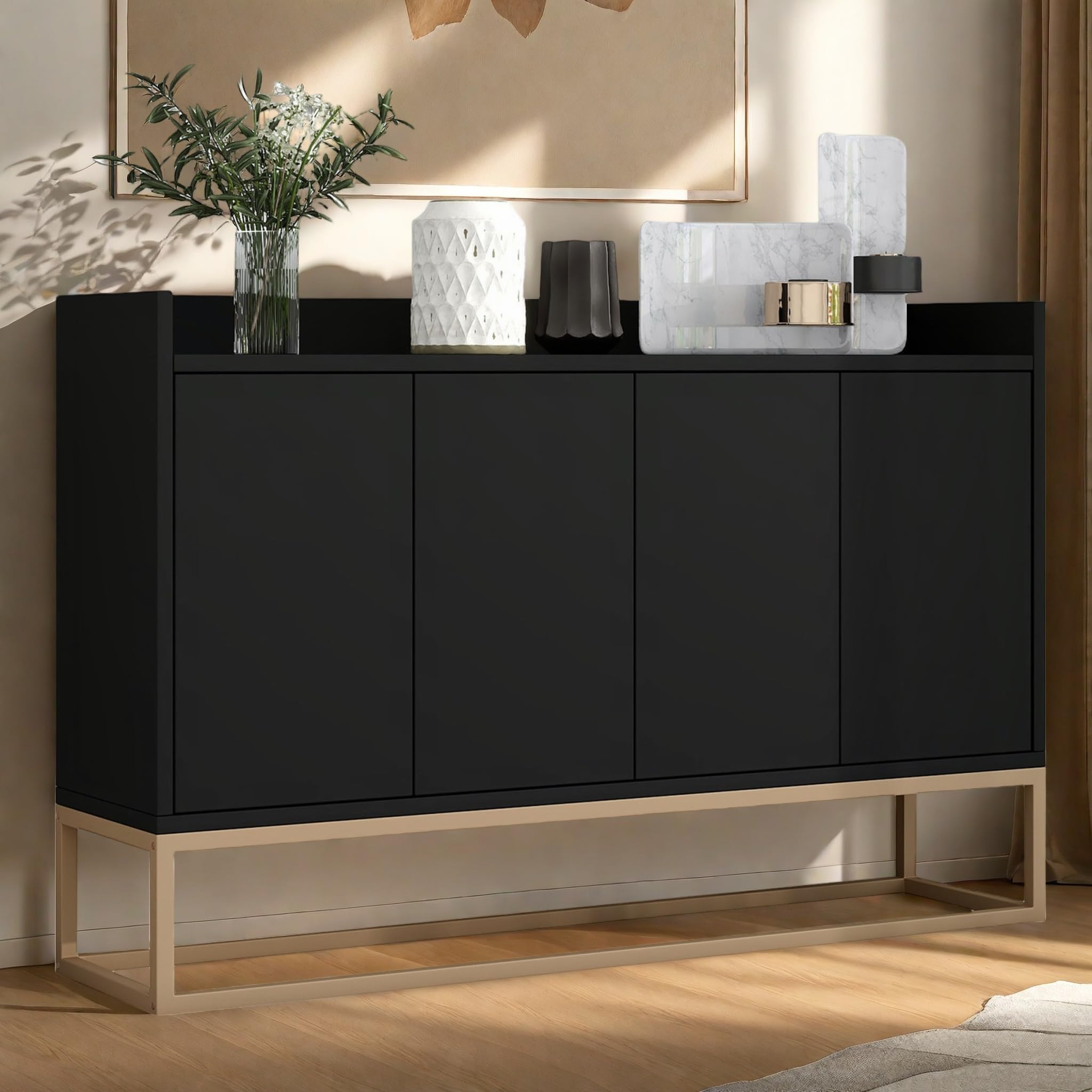 Credenza Soggiorno Stile Industriale Con Cassetto E 3 Ante - Mobile Multiuso Per Cucina, Ingresso O Camera