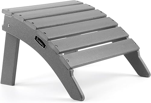 FUNBERRY Otomana Adirondack plegable, HDPE para todo tipo de clima, reposapiés de patio de fácil almacenamiento, otomanas y reposapiés para