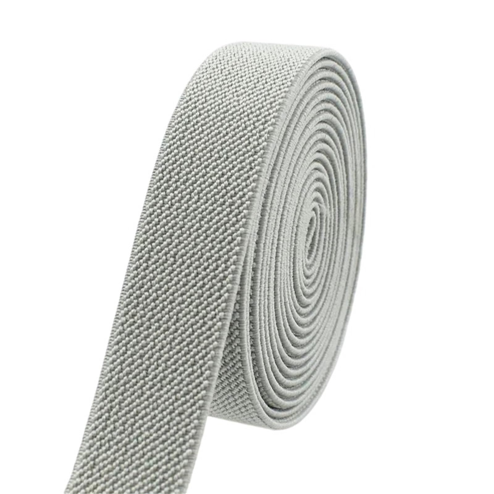 Cinta Elastica Costura Bandas de goma for cinturón, banda elástica 2-20M y 15mm, cinta for pantalones, correas elásticas cintura, accesorios costura DIY(Color 02,20Meters)