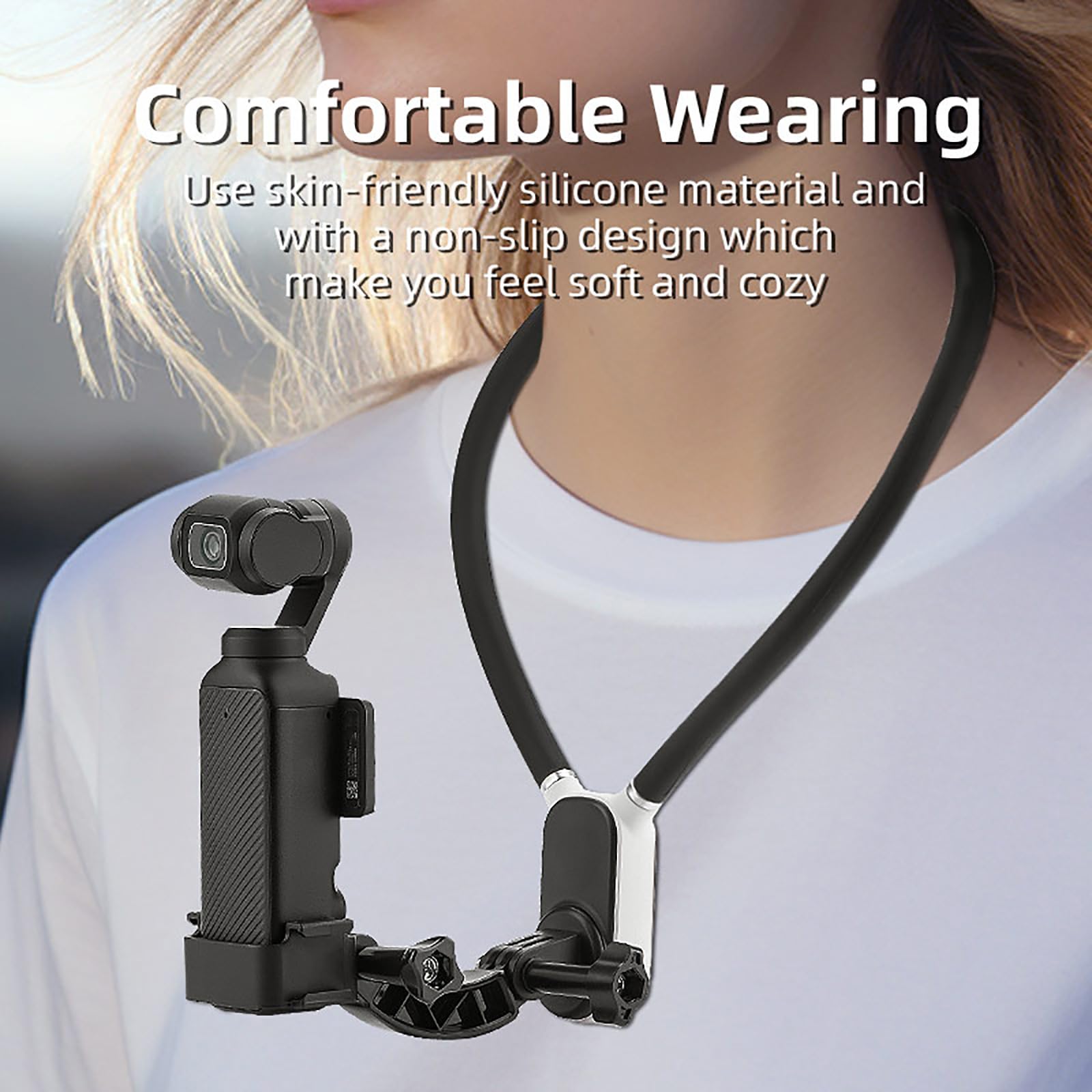 POCKET 3 Soporte de silicona para selfie para cámara deportiva para cámara de deportes para cámara de viajes y deportes