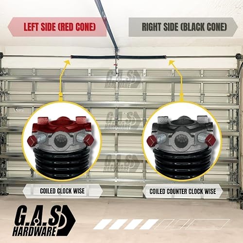 Miniatura 2 de Muelles de torsión para puerta de garaje, 262 x 2 x 36 pulgadas, par de reemplazo de heridas para mano izquierda y derecha. Fija y reparación de