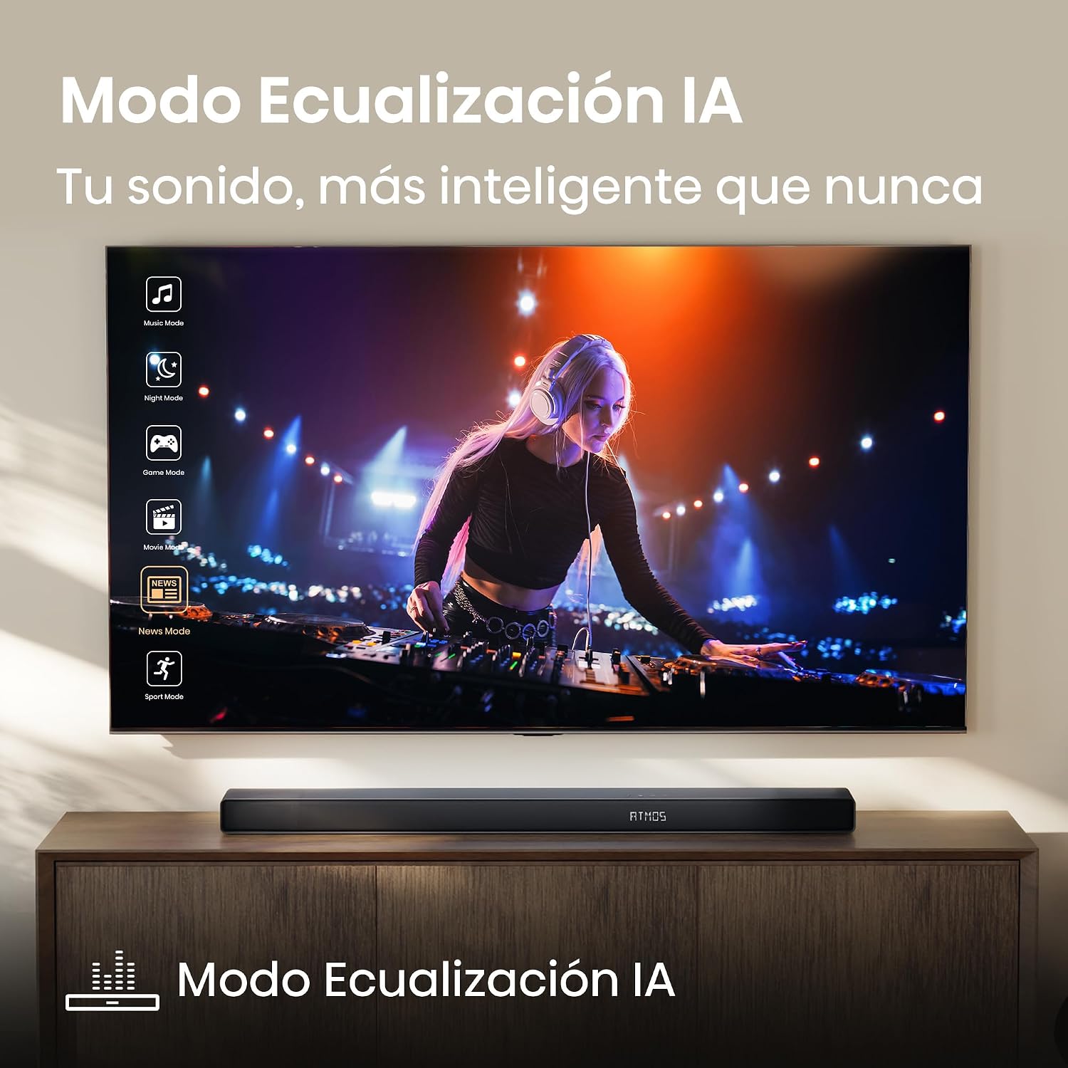 Hisense AX3120Q – Barra de Sonido 3.1.2, 440W, Modo Ecualización AI, Subwoofer Inalámbrico 6.5″, Dolby Atmos, DTS:X, Hi-Concerto, EzPlay 3.0 11