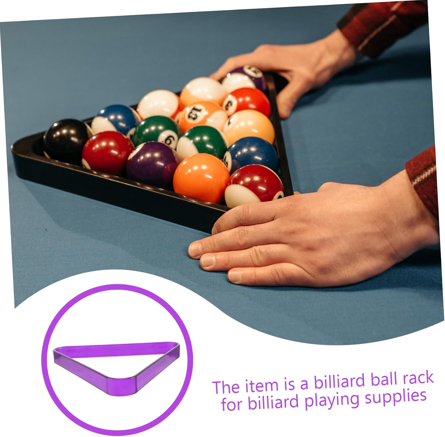 Billiard Triangle Rack Durable Snooker Fixing Rack for Pool Balls Compact Billiards Organizer for Mini Table Games Accessory for Rooms and Pubs