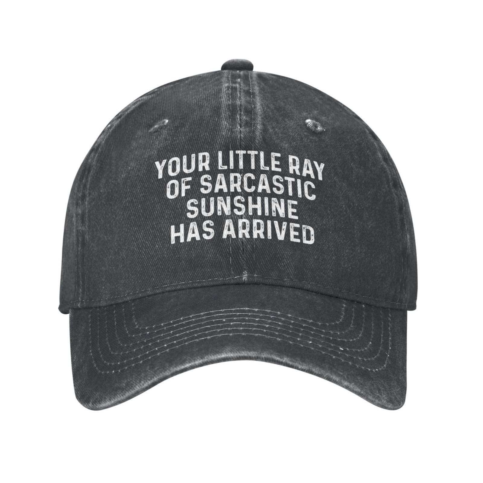Nlwqekv Unisex Black Your Little Ray Of Sarcastic Sunshine Has Arrived Hat For Women Dad Hat Cool Cap