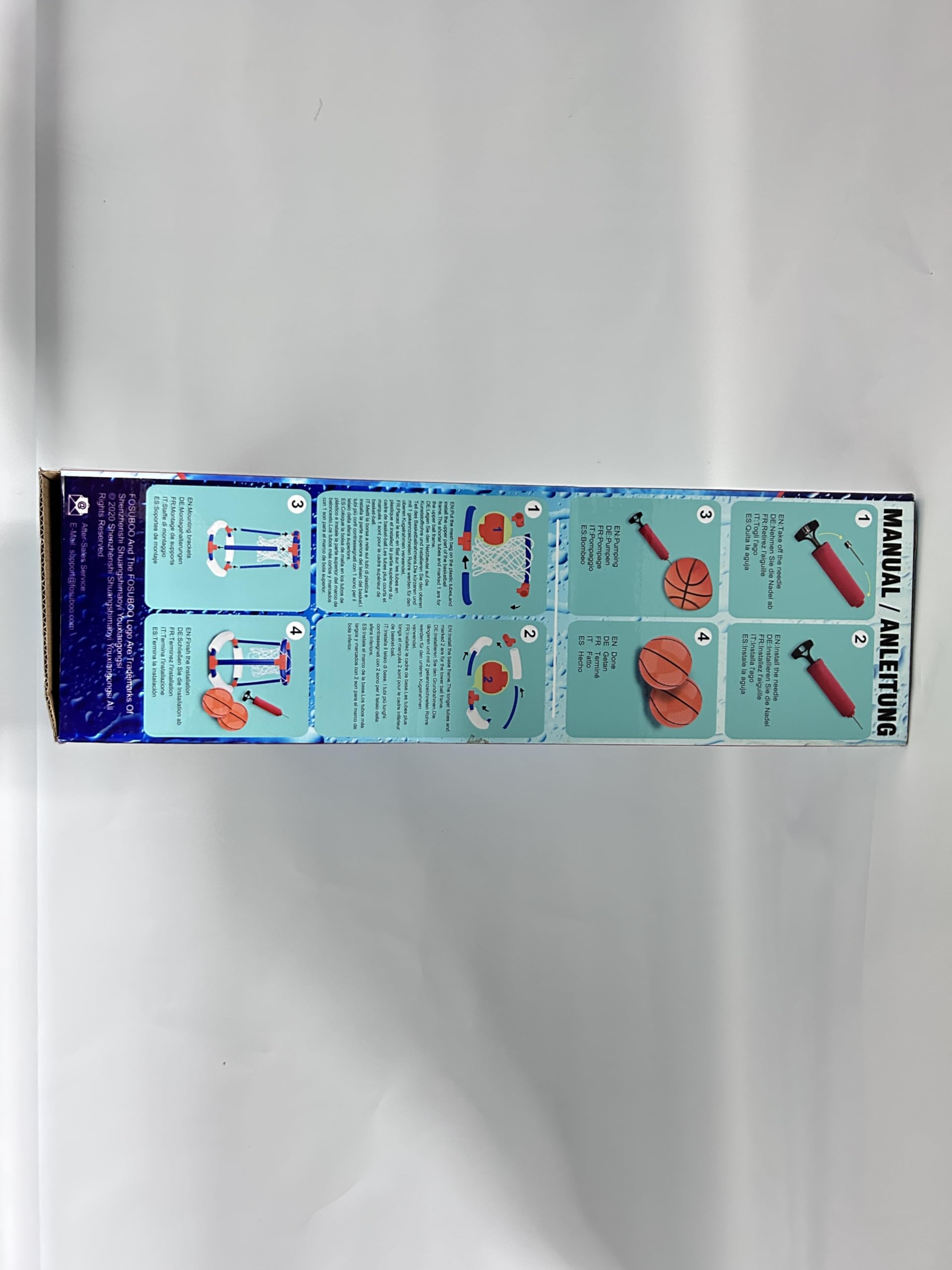 FOSUBOO Giocattolo per Piscina per Adulti e Bambini, Giochi d'Acqua, Cestino da Basket, Giocattolo Acquatico, Cestino da Basket, Accessorio per Piscina Divertente (2 Palline per bastket)