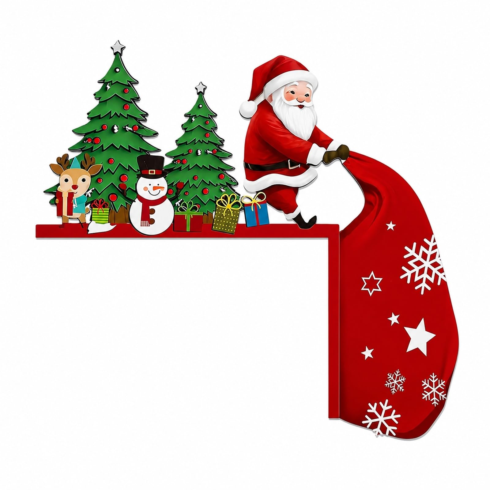 Zyssby Wooden Christmas Door Decorations, Festive Wall Hanging Decor