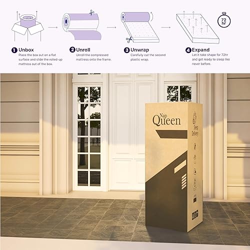 Miniatura 4 de NapQueen - Colchón en caja de resortes internos de 6 y 8pulgadas certificado CertiPur-US Alivio de soporte Individual 6pulgadas
