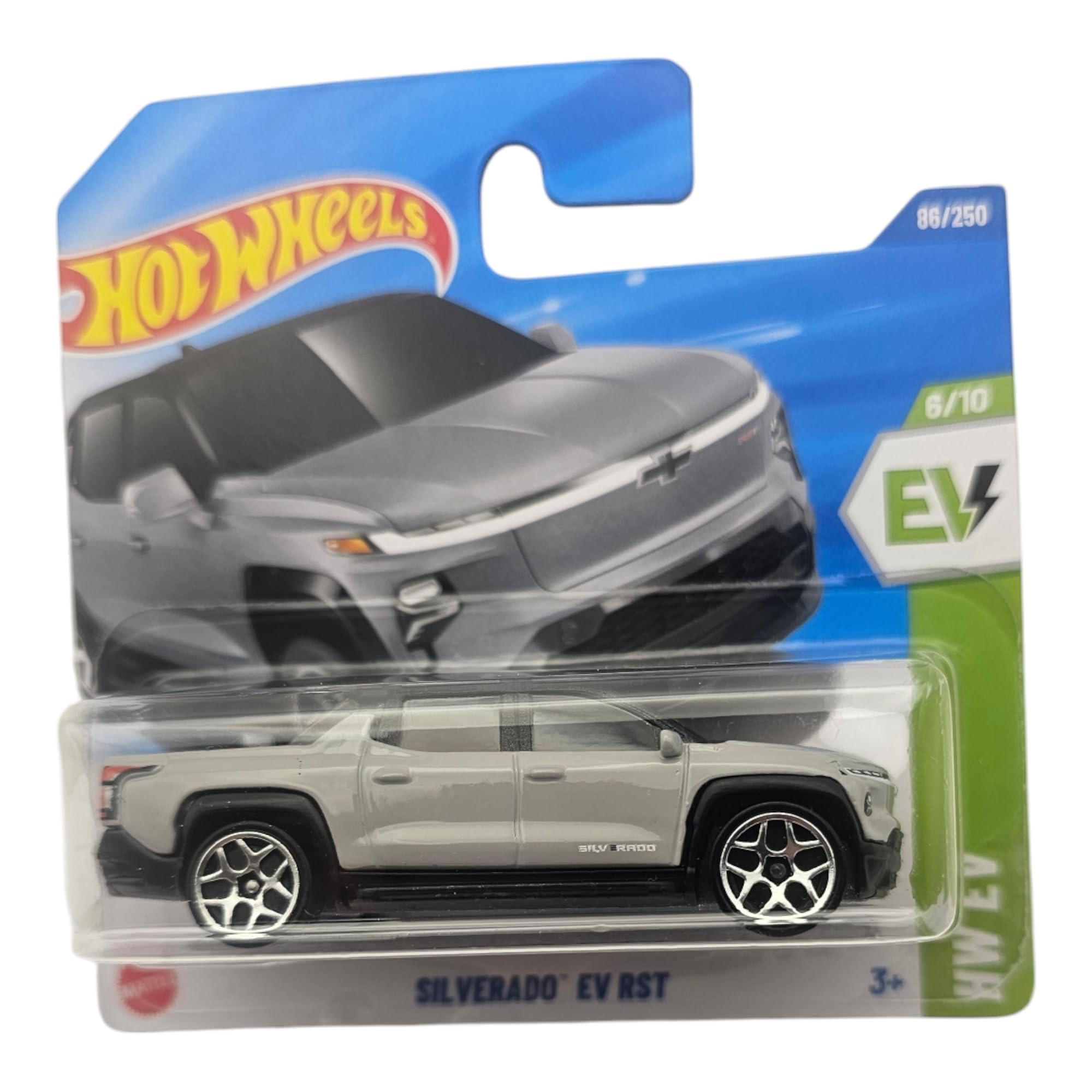 Hot Wheels Silverado EV RST Diecast Car, HW EV Series, 1:64 Scale