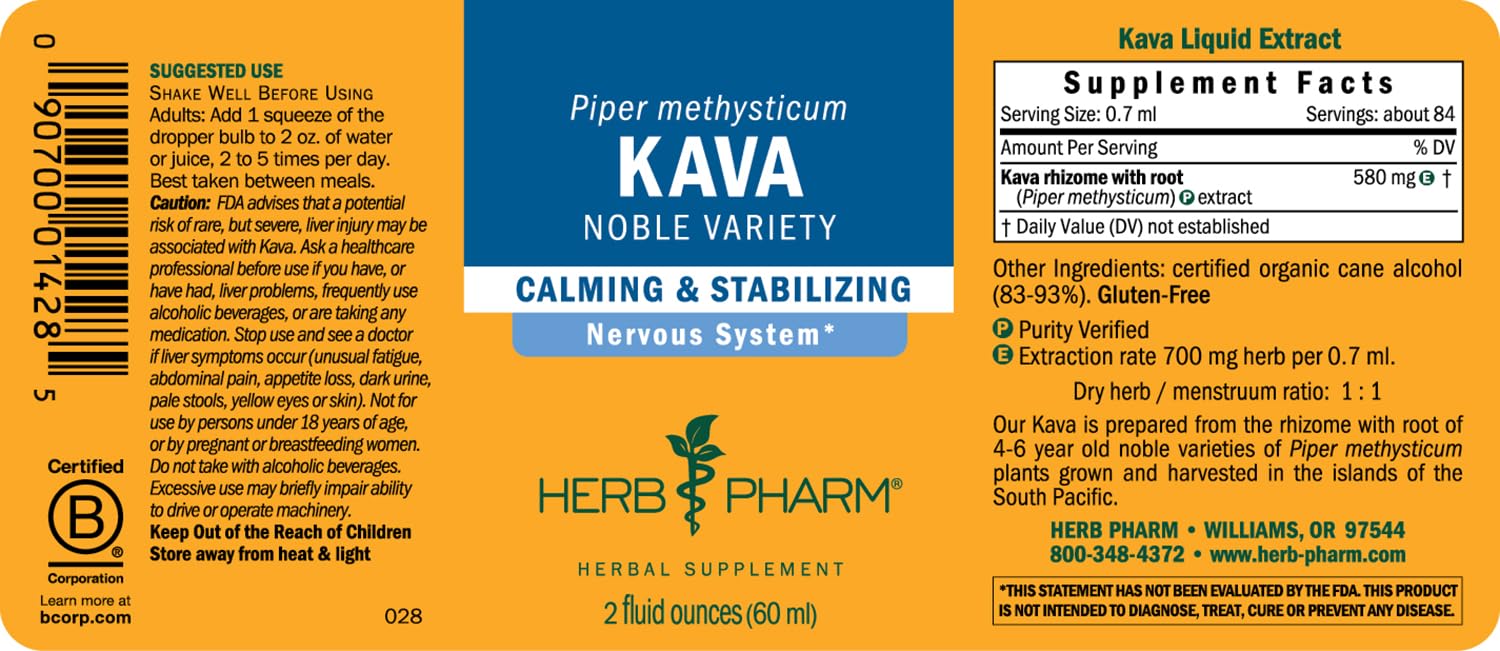 Herb Pharm Kava Root Liquid Extract: Reduces Stress, Relaxing, Vegan Kava Extract, Non-GMO Tincture for Calm & Relaxed Mind, Made with Noble Kava, Gluten-Free, Up to ~6 Week Supply, 2 oz* — Amazon image 11