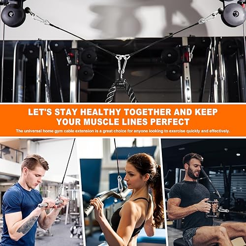Miniatura 4 de Cables de extensión de gimnasio de 10 pulgadas de largo de repuesto compatibles con Bowflex Home Gym Machine Accesorios para máquina LATTricep Pull