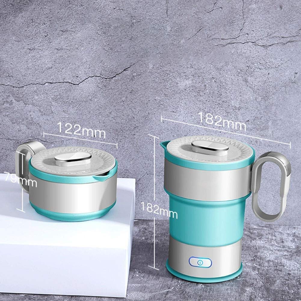 Bollitore elettrico pieghevole Bollitore elettrico da viaggio pieghevole leggero - Silicone alimentare - 0,6 L - 600 W veloce Safehappy