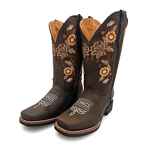 ロングブーツ KOMOREBI MUSEUM KM012M cow leather western suede middle boot Amazon.com | The Western Shops Women's Genuine Leather