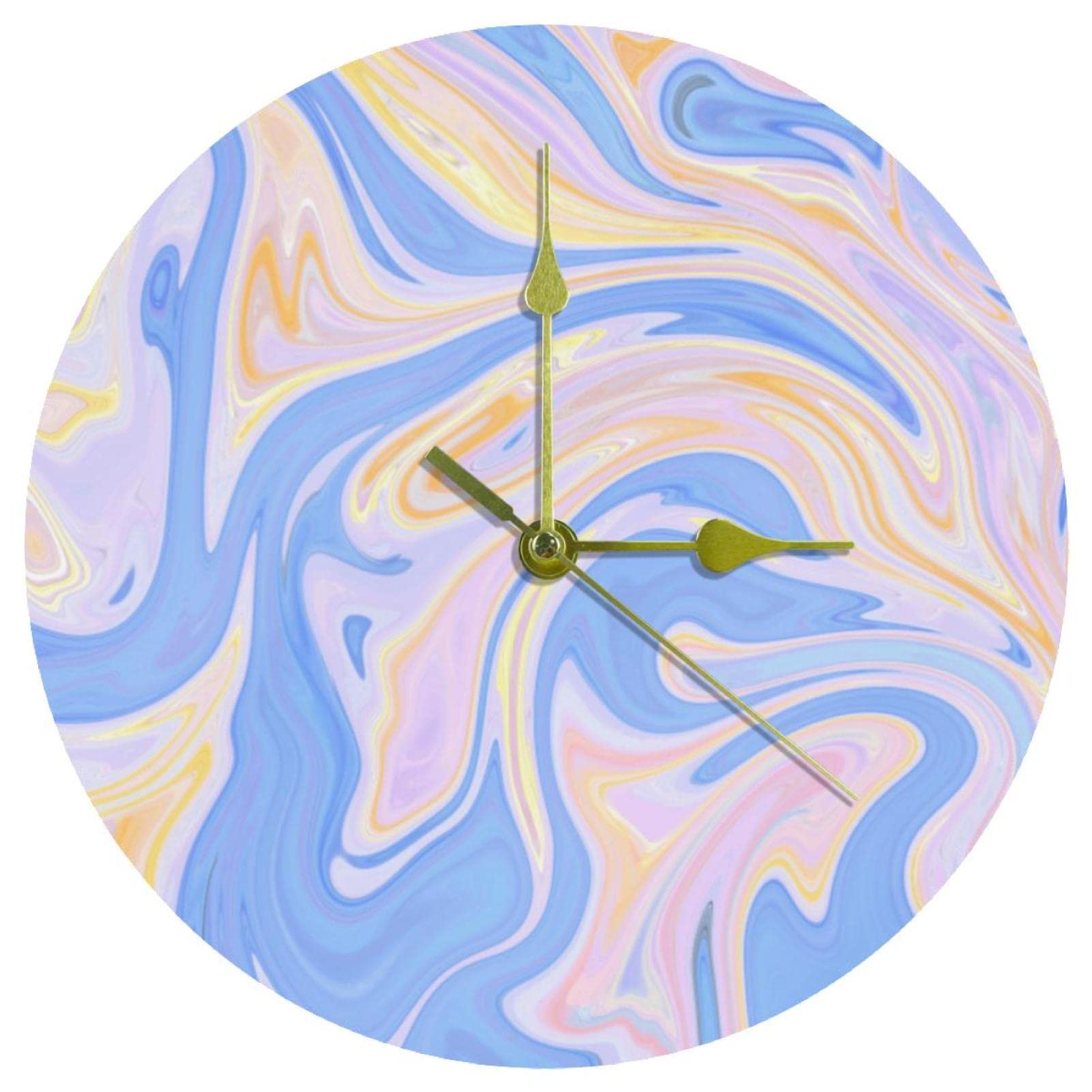 Horloge murale en acrylique abstrait de 24 cm pour décoration de bureau