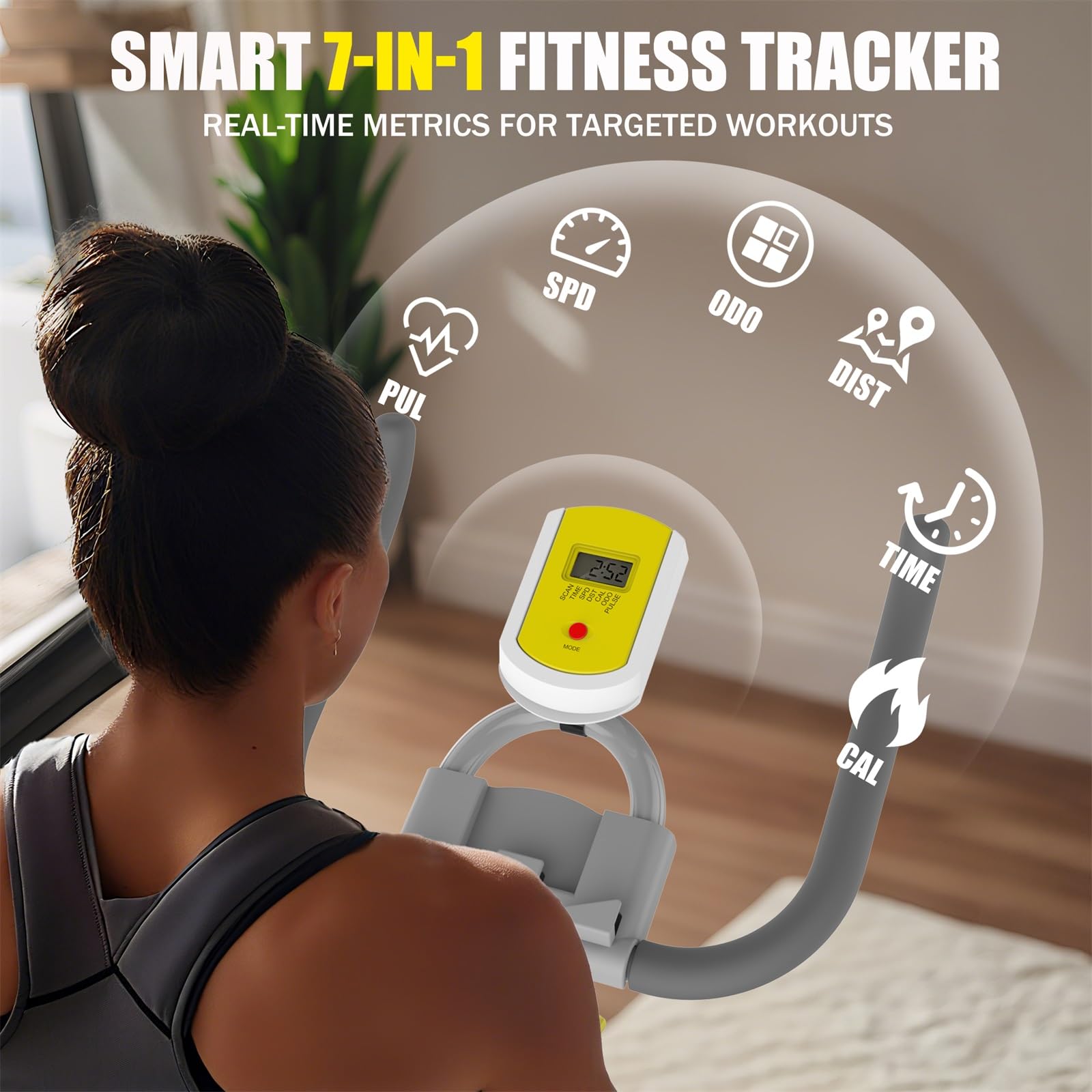 Stacjonarny rower treningowy dla użytkownika o maksymalnej wadze 150 kg z łącznością Bluetooth, monitorem LCD, kołem zamachowym o ciężarze 13,6 kg, regulowanym siedzeniem i uchwytem na tablet