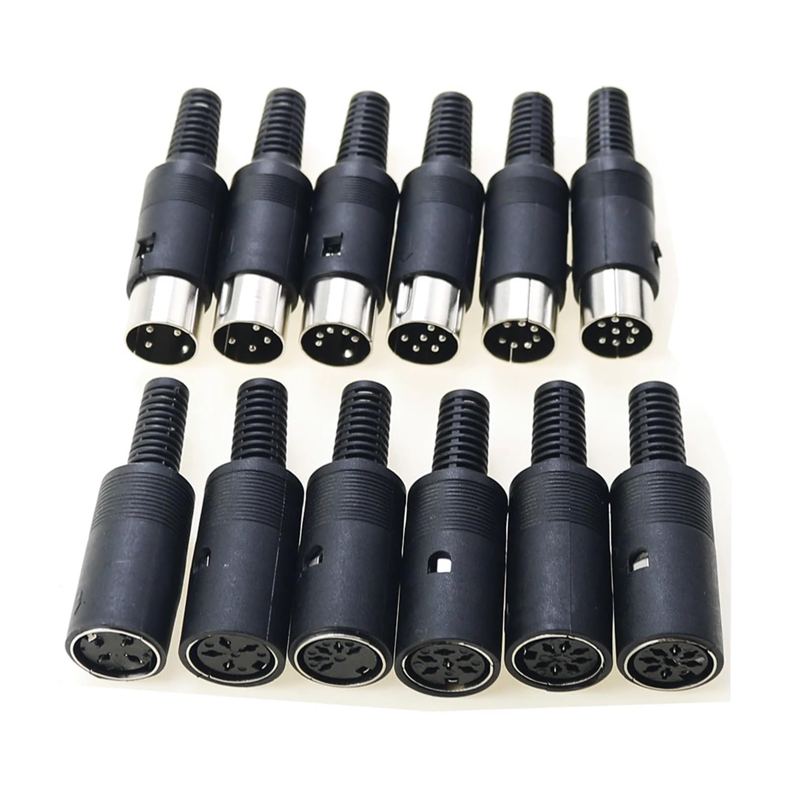 5 szt. 3P 4P 5P 6P 7P 8Pin DIN męskie/żeńskie gniazdo wtykowe z plastikowym uchwytem adapter złącza kabla klawiatury (żeński 8P)